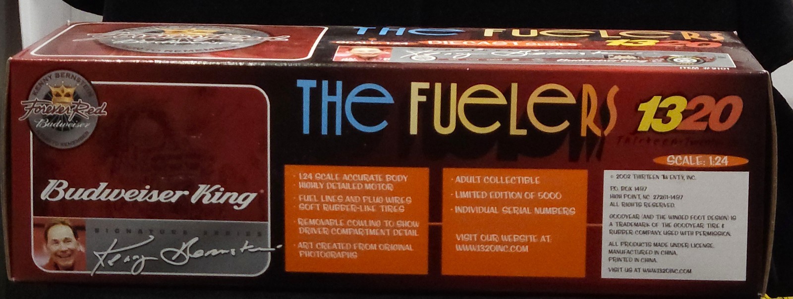 The Fuelers 1320 Kenny Bernstein Forever Red Budweiser Diecast Car #9101 1:24