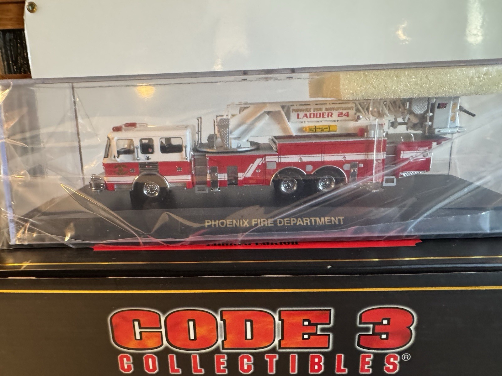 Code 3, 1:64 Die-Cast Phoenix Fire Dept American LaFrance Tower Ladder #12744 MB