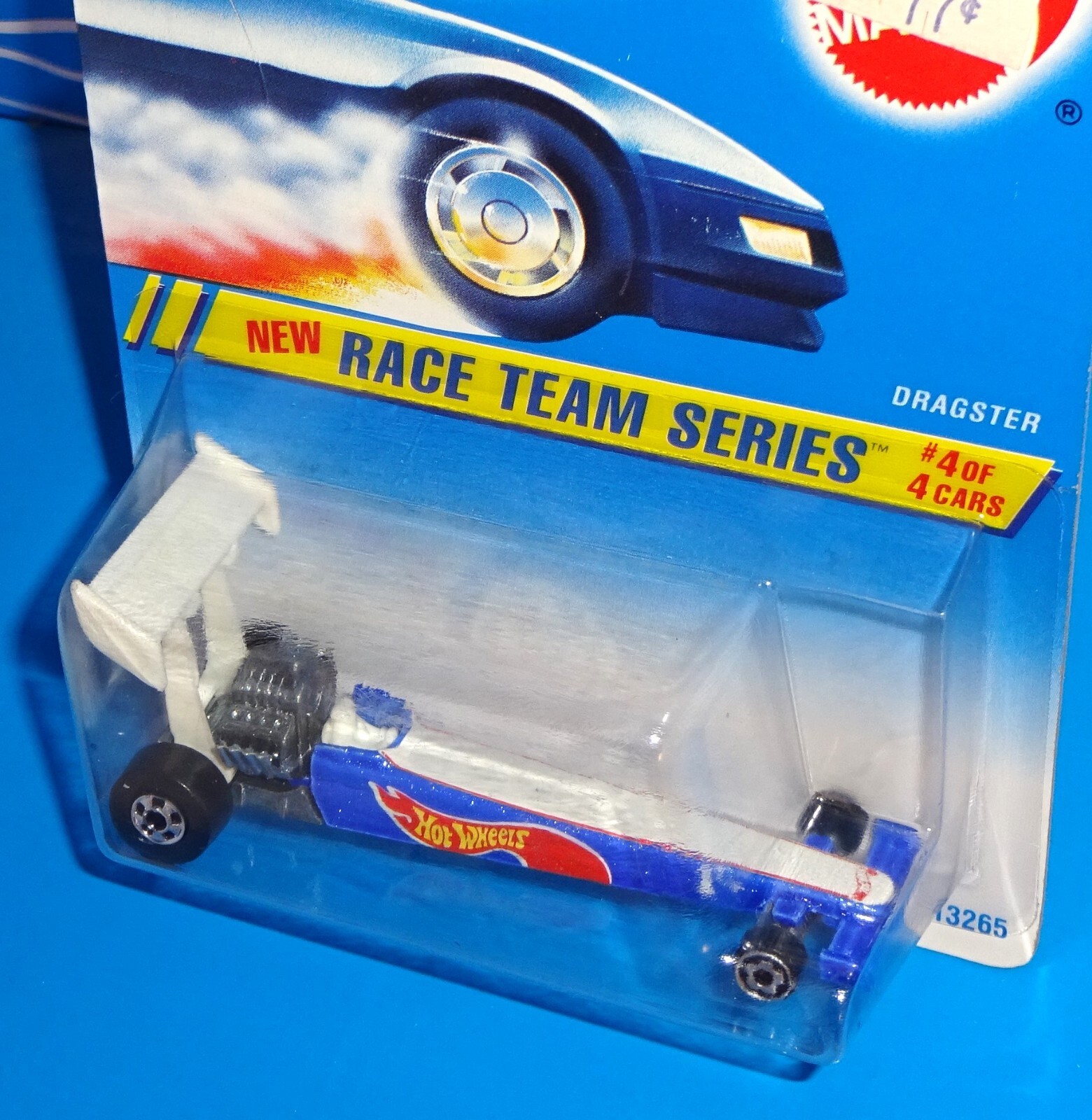 Hot Wheels 1995 Race Team Series #278 Dragster Mtflk Light Blue w/ BWs & Minis