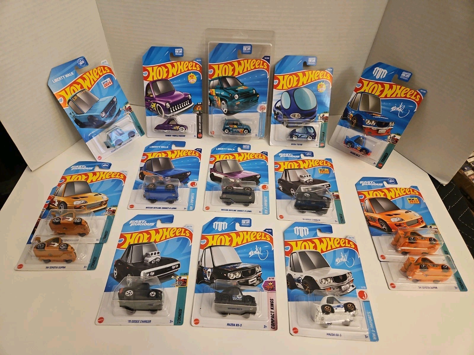 HW TH Honda City Turbo II, Toyota Nissan Mazda Dodge & More Tooned Lot of 15!