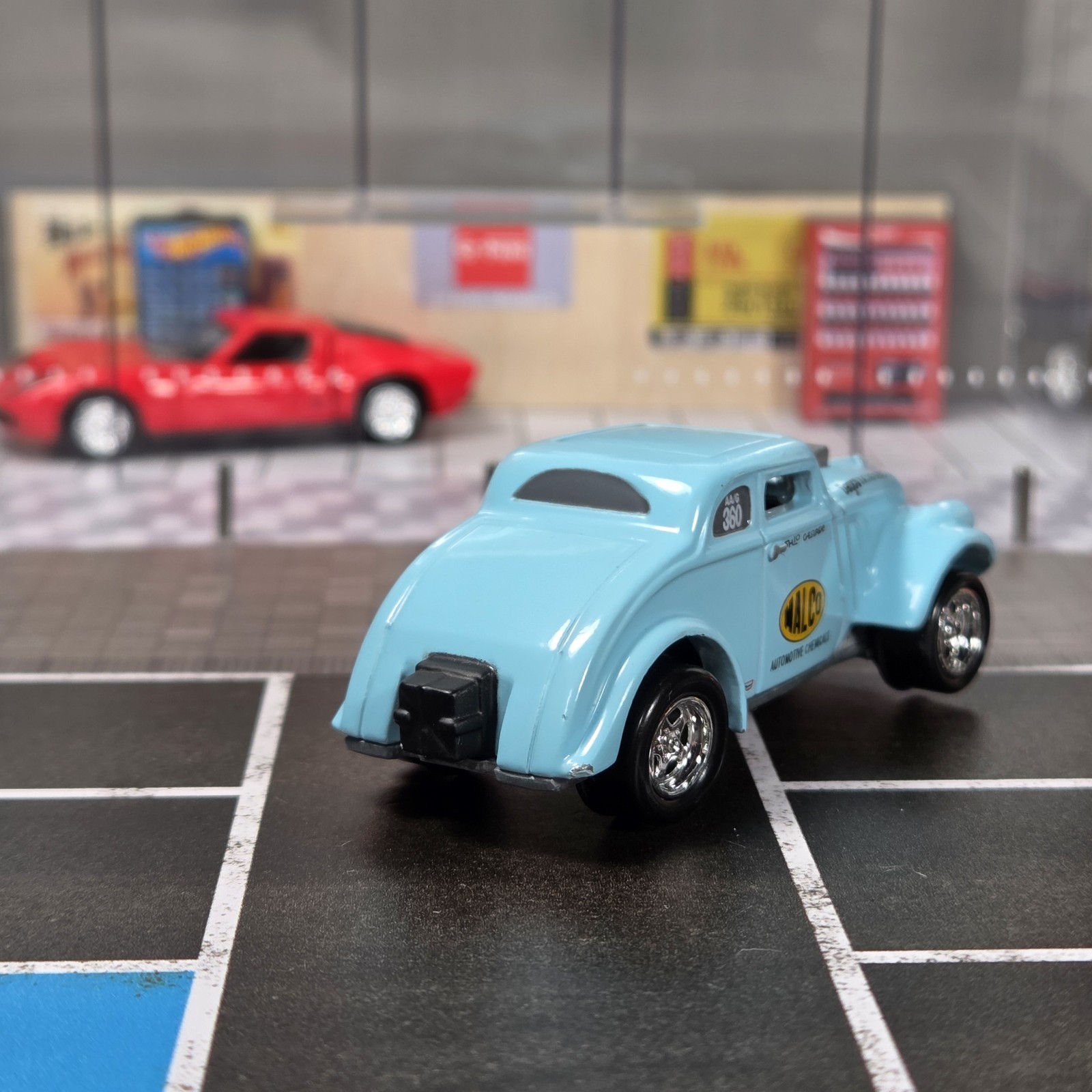 Johnny Lightning OHIO GEORGE 1933 WILLYS MALCO GASSER NHRA 1/64 Blue 33 Hot Rod