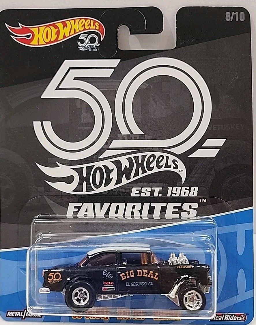 Hot Wheels 2018 Hot Wheels 50 ’55 Chevy Bel Air Gasser W/protector