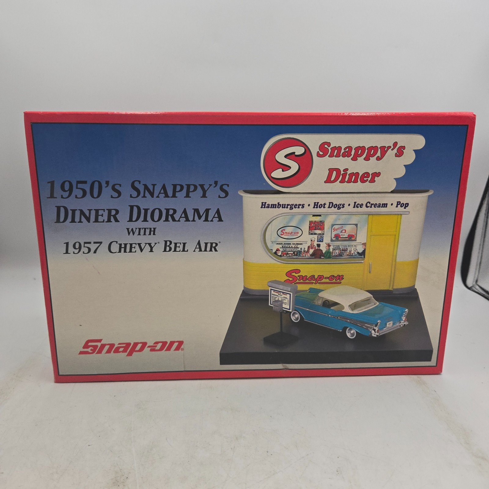 SNAP ON TOOLS NEW RARE Snap-on 1950s Snappy’s Diner Diorama 1957 Chevy Bel Air