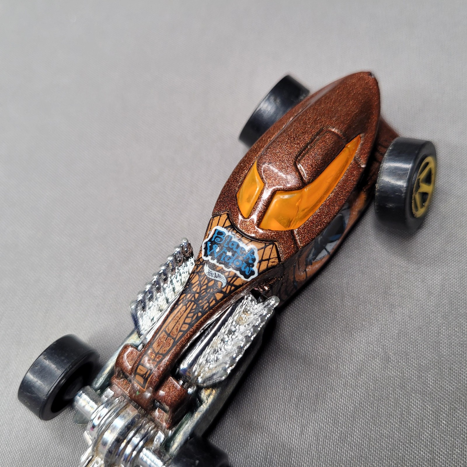 Vintage 1997 Hot Wheels Sweet 16 II Brown Black Widow Dragster Diecast Car Loose