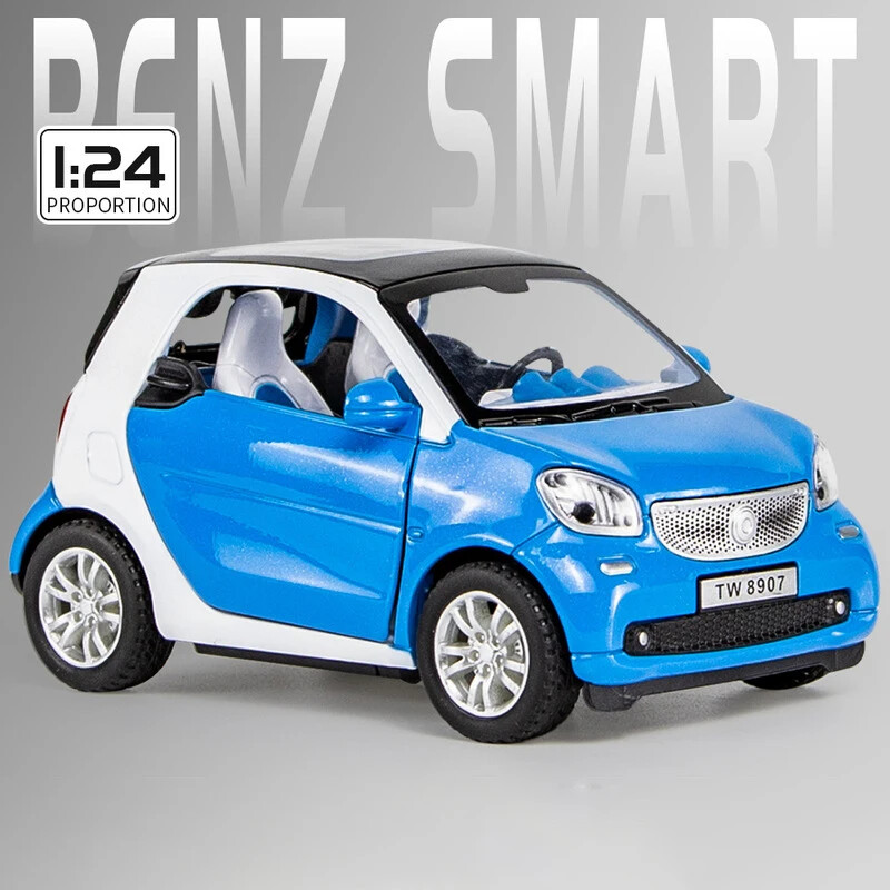 1:24 Car Smart Fortwo Alloy Metal Diecast Vehicle Toy Car Model Metal Car Toys