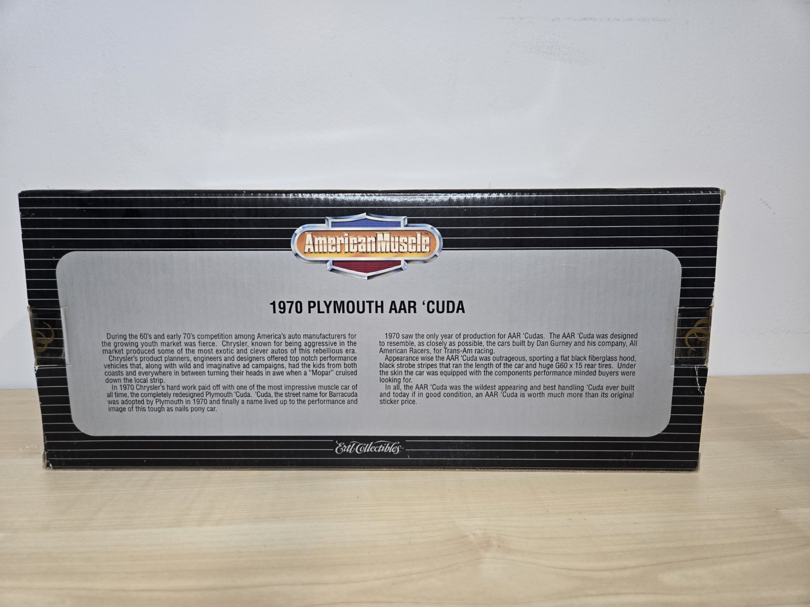 American Muscle 1/18 Campbell Collectibles 1970 Plymouth AAR Cuda Die Cast /2500