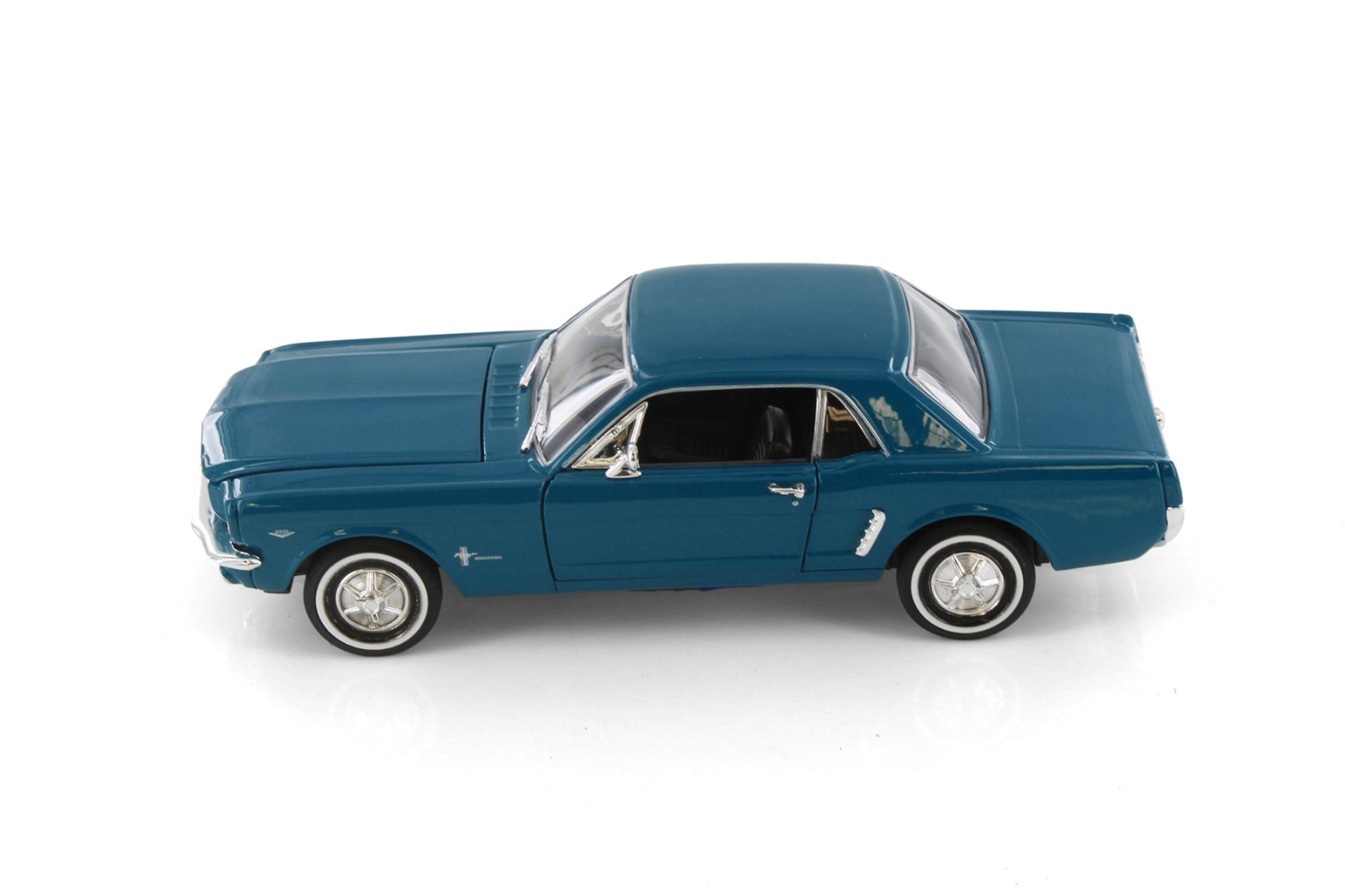 1964 FORD MUSTANG COUPE (1964.5) TURQUOISE WELLY 22451/4D 1/24 DIECAST CAR