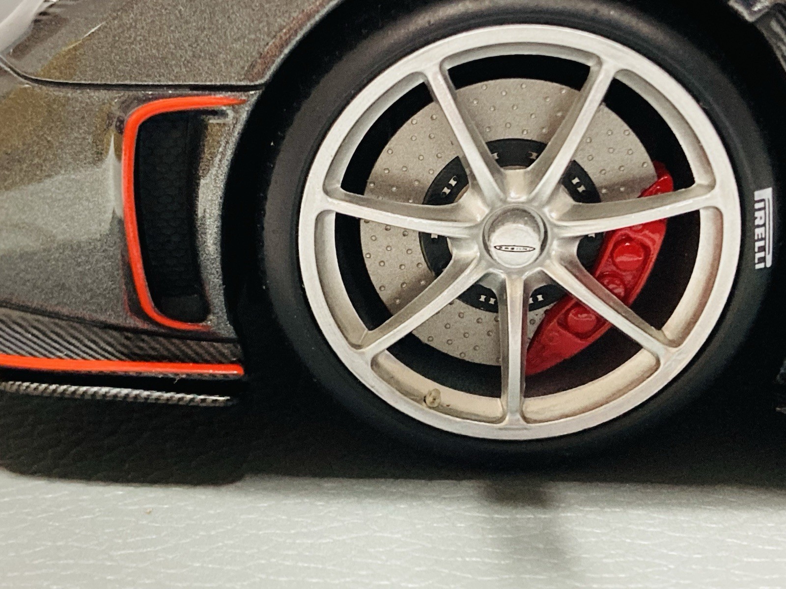 1:18 BBR, 2020 Pagani Imola, Dark Gray w/red accents