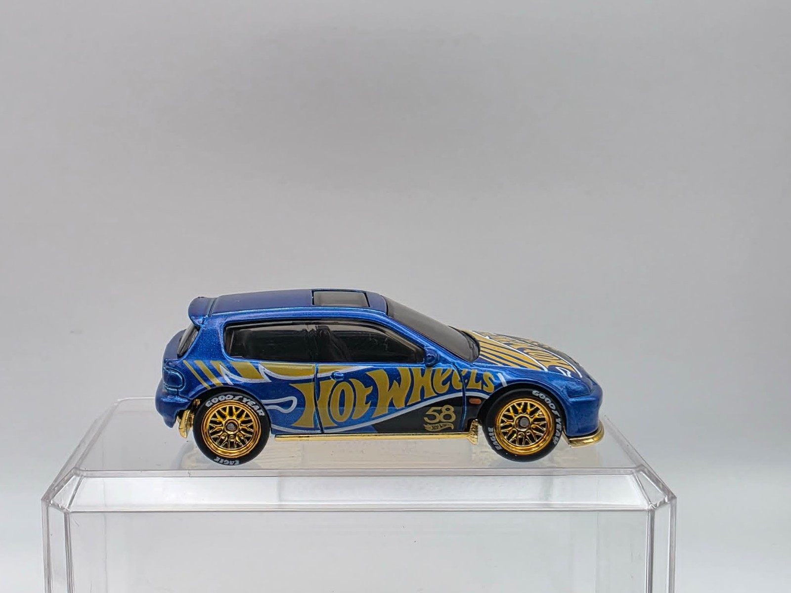 Hot Wheels 1992 Honda Civic EG Hatch , Real Riders , custom wheel swap ls mesh