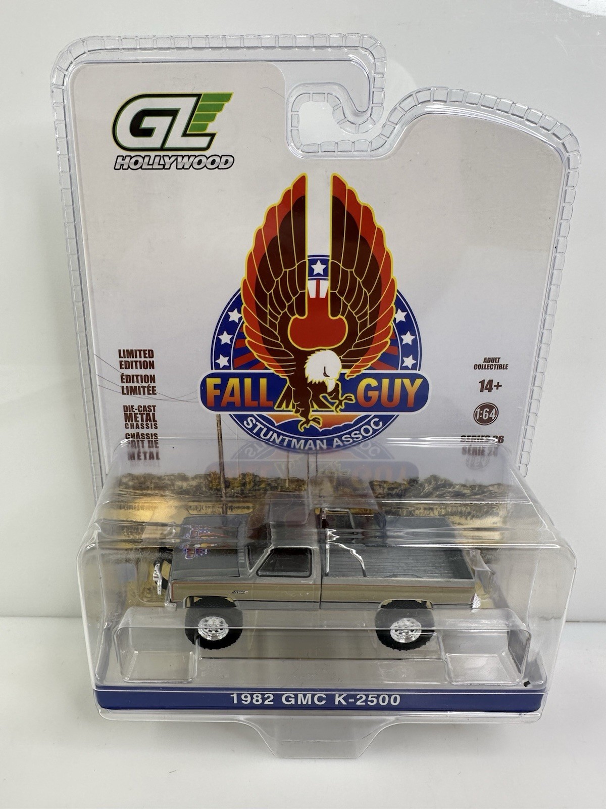 Rare Greenlight Fall Guy 1982 GMC K-2500 Raw Chase