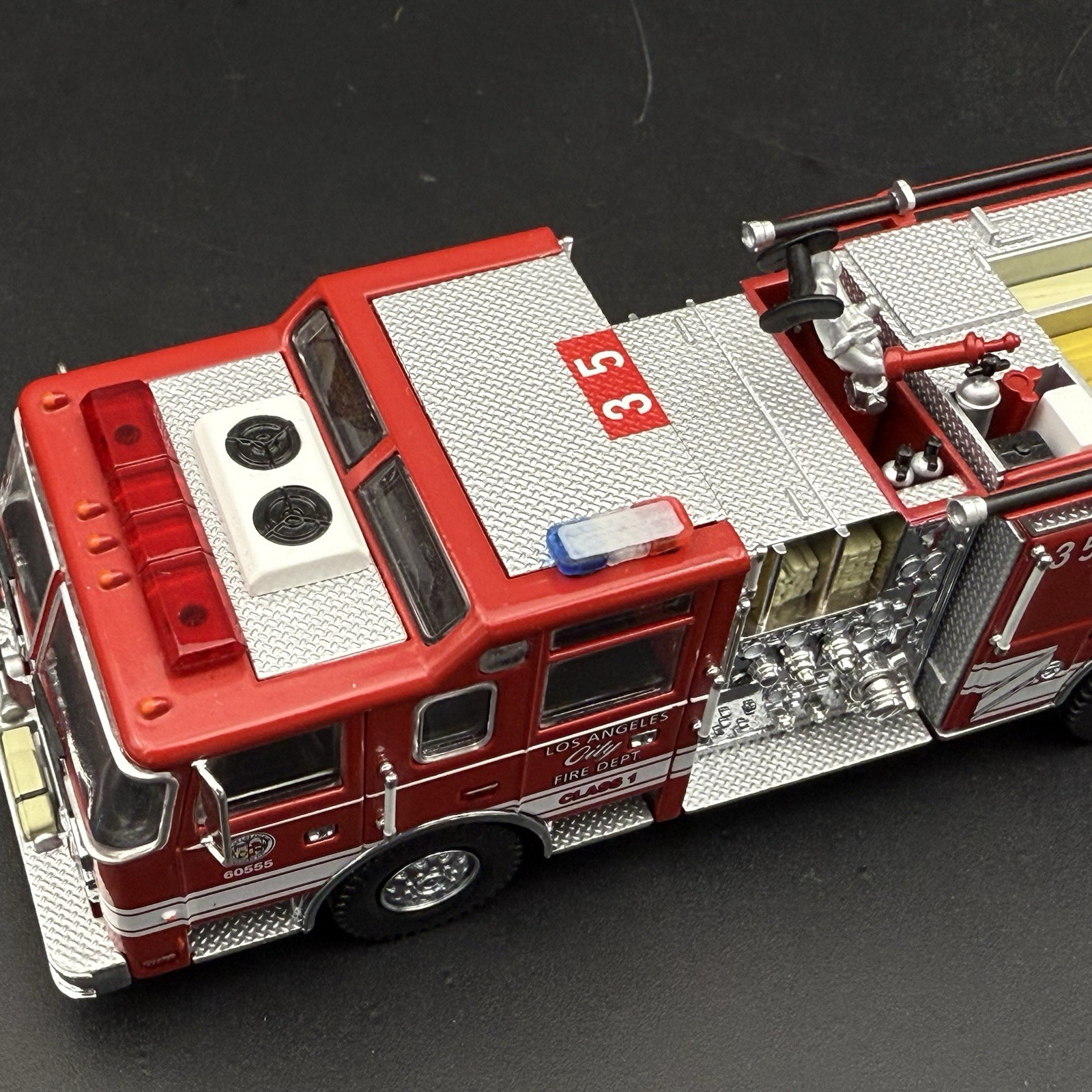 2 Pack 1/64 Mini Whelen Edge Blue Clear Red Lightbar Gray Top Police Fire EMS