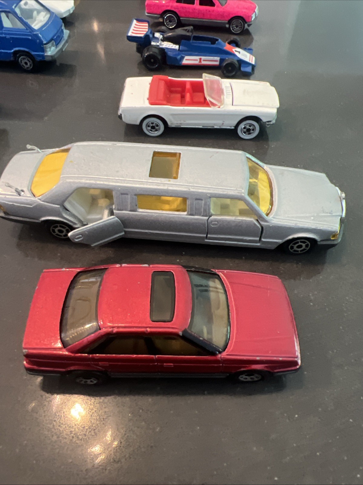 Lot Of 24 Diecast & Plastic Vintage Cars Trucks Mixed Brands See Description