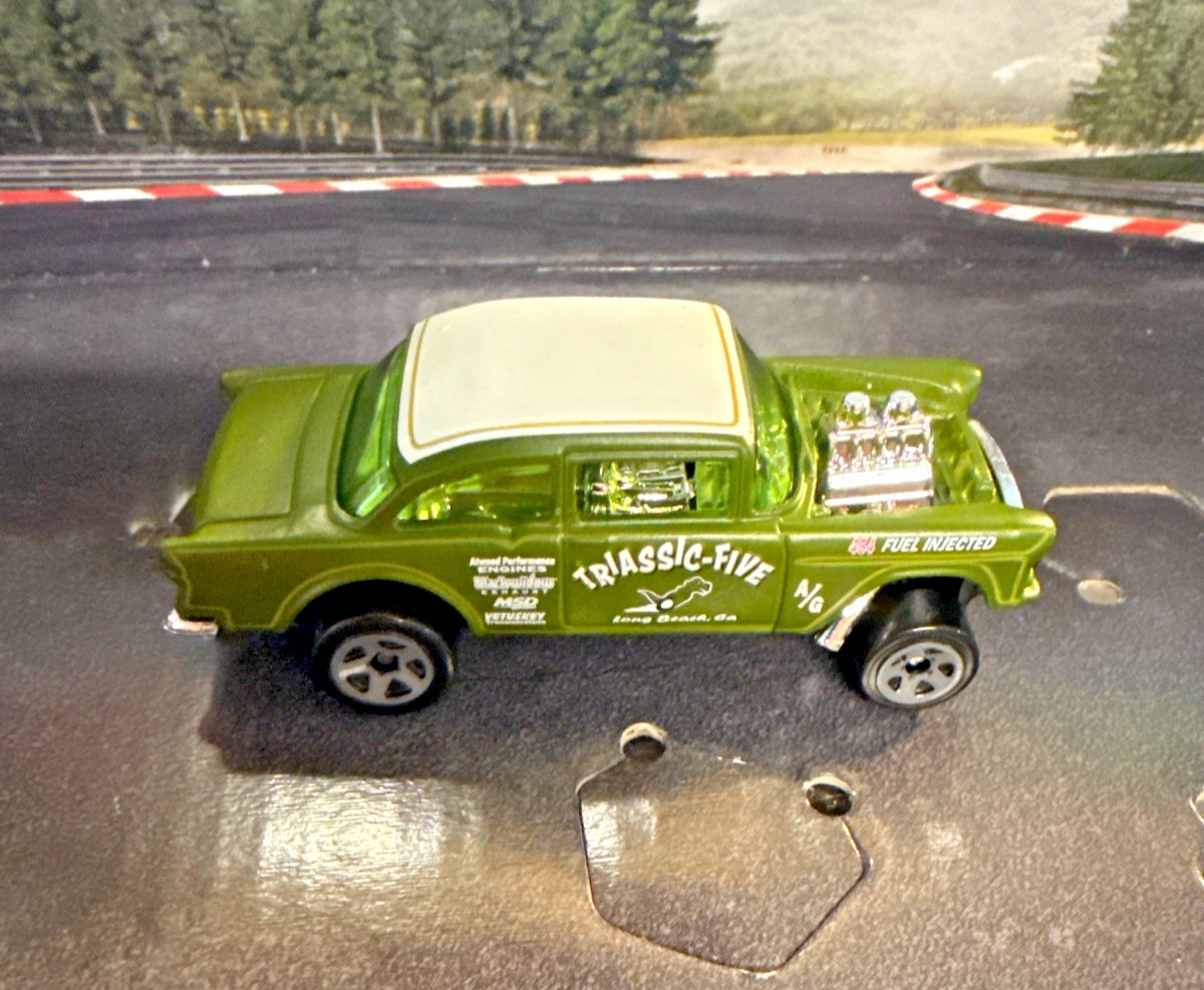 Hot Wheels ’55 Chevy Bel Air Gasser #043 HW ’22 Chevy Bel Air Green Loose VHTF!