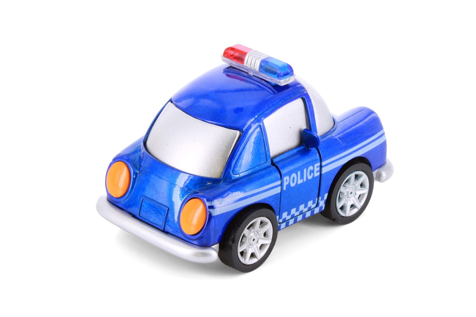Cutie Cars w/Movable Eyes & Tongues – Police, Blue – Showcasts 403/4D – 4″ Scale
