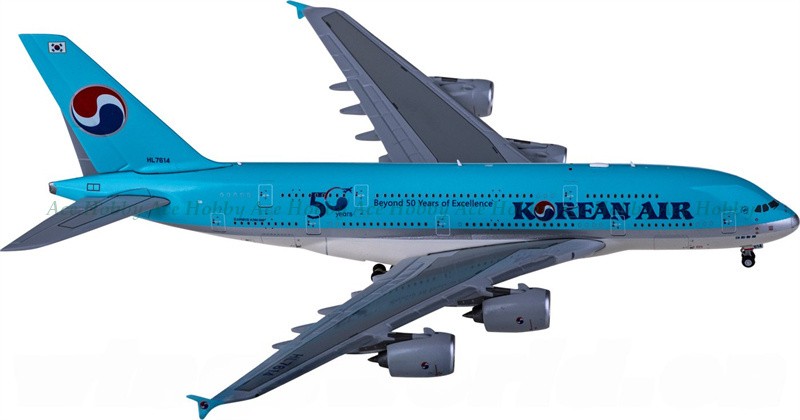 for JC Wings for Korean Air for Airbus A380 HL7614 50 Years 1:400 Model