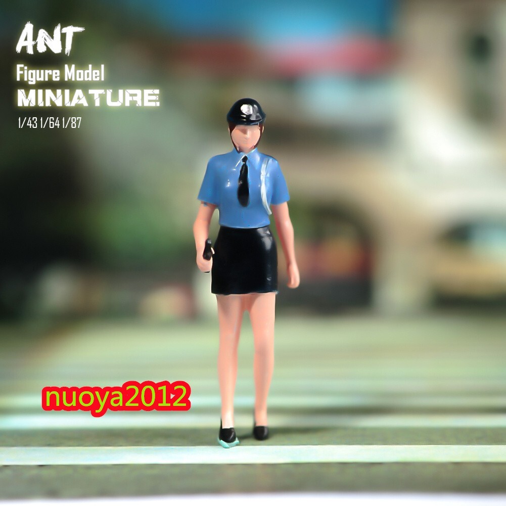 5pc 1/87 Police Girl Scene Props Miniatures Figures Model For Cars Vehicles Toys