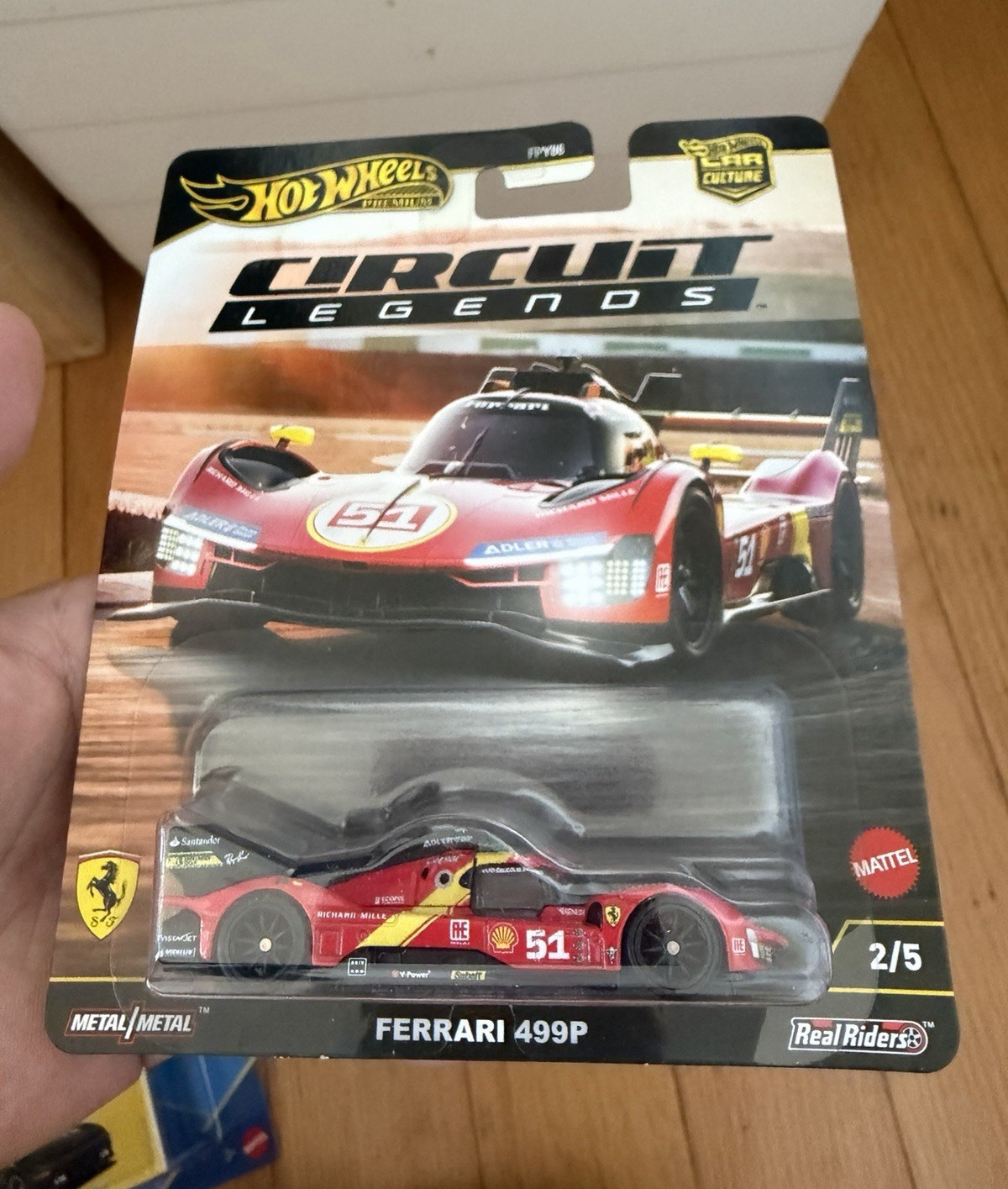 Hot Wheels Car Culture Circuit Legends Ferrari 499P 1:64 Real Riders Red