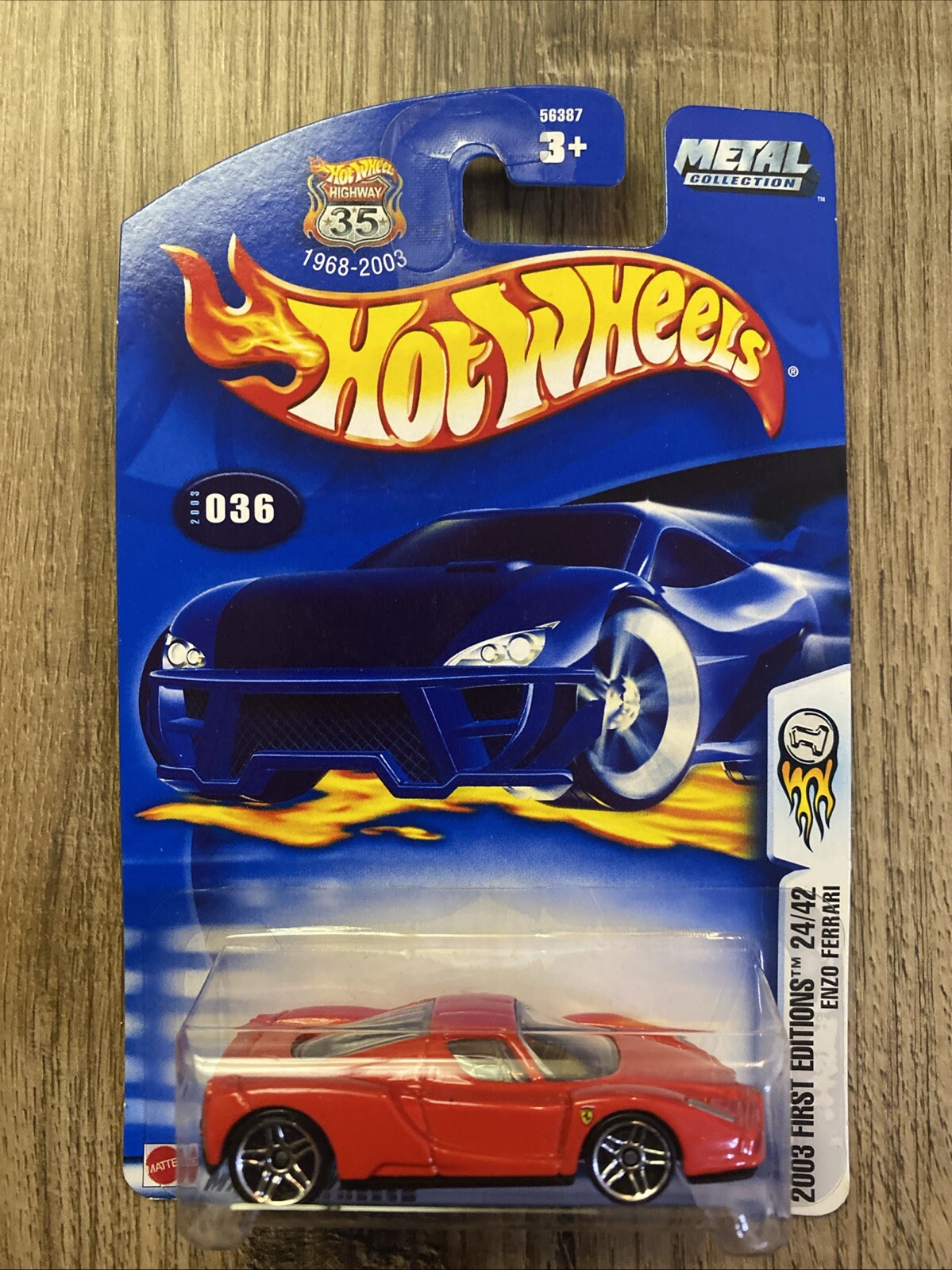 HOT WHEELS 2003 #036 RED ENZO FERRARI VHTF FIRST EDITIONS 24/42 MInt In Package