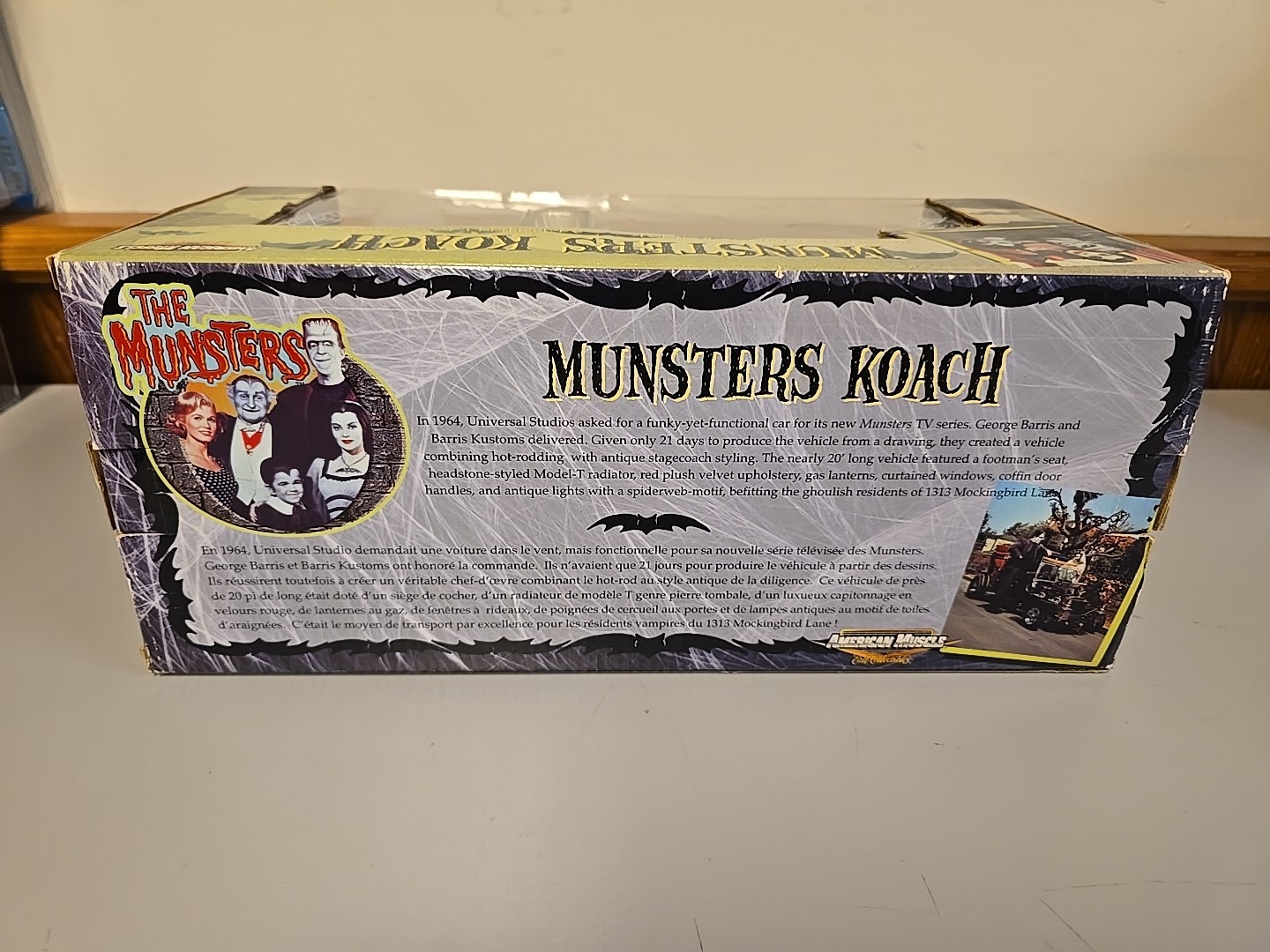 American Muscle ERTL 1:18 Scale The Munsters Munsters Koach Diecast Car NIB