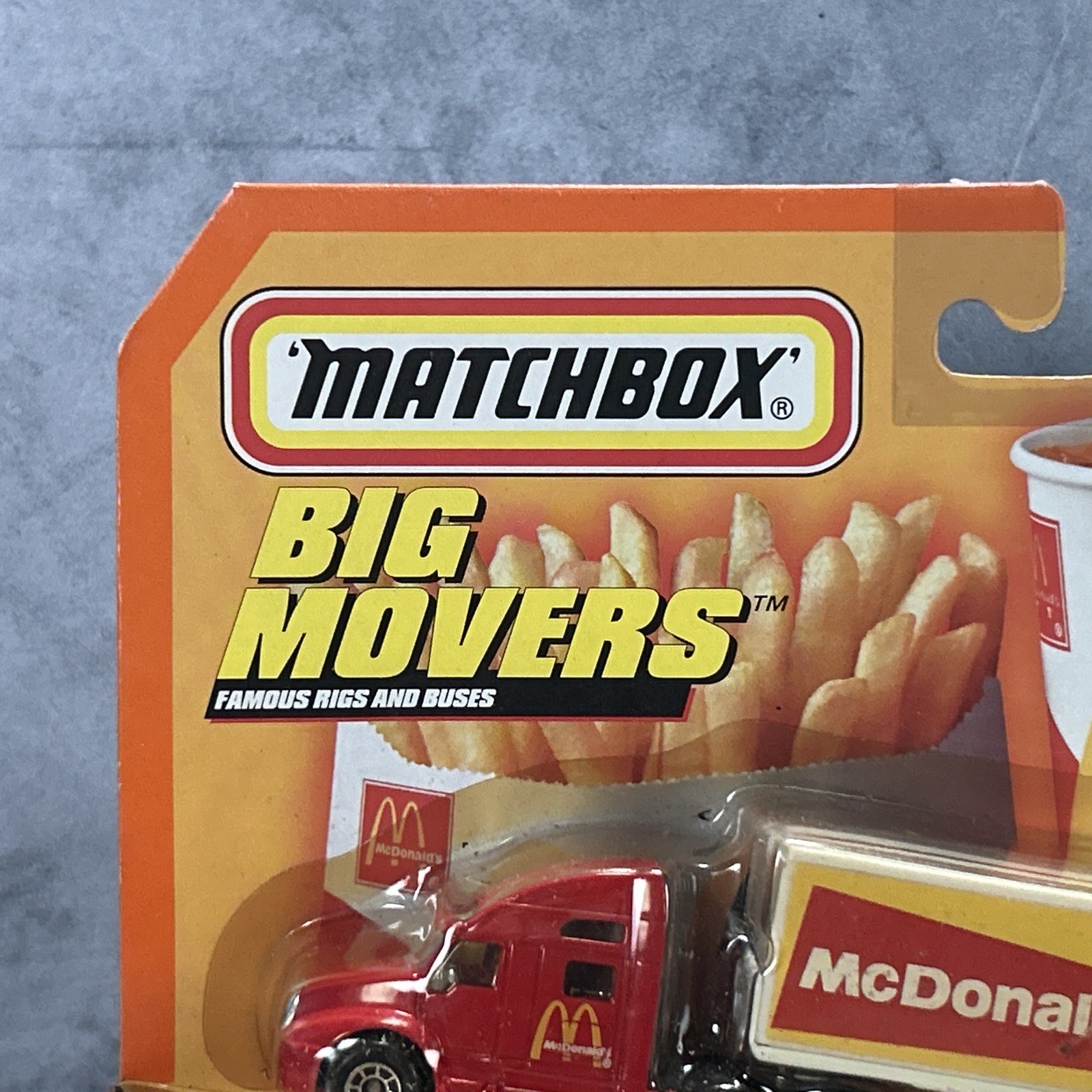Vintage 1999 Mathbox Big Movers McDonalds Tractor Trailer Semi Truck NIP Mattel
