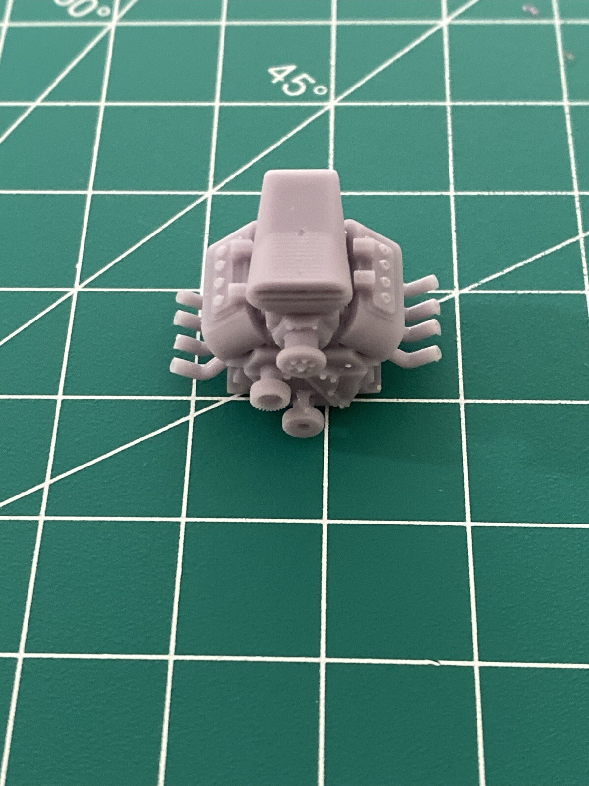 1/64 V8 Blown Motor Engine For Hot Rod Rat Rod Hot Wheels Custom Resin Printed