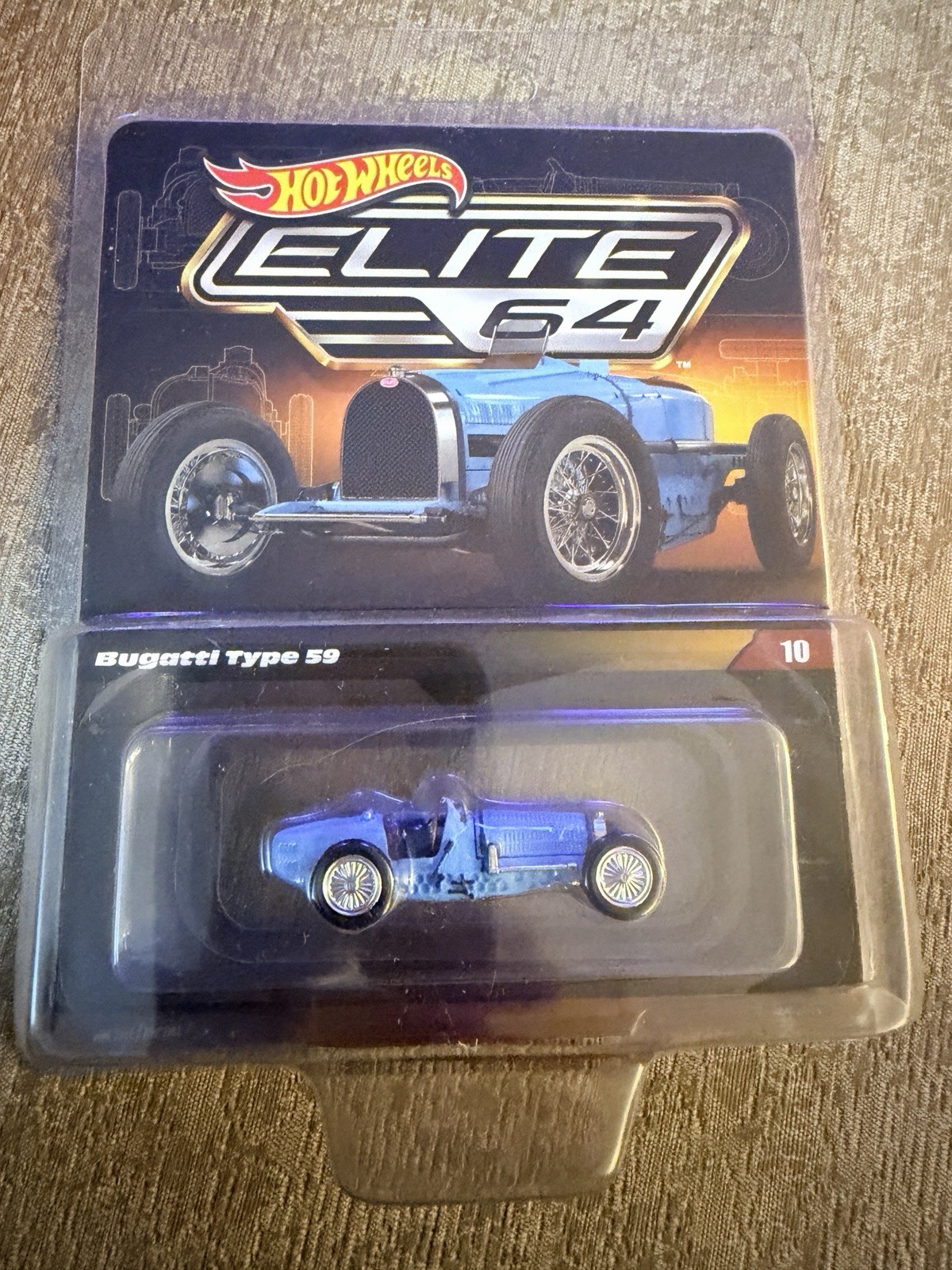 Hot Wheels Elite 64 Bugatti Type 59 Grand Prix Car -New-Mattel Creations