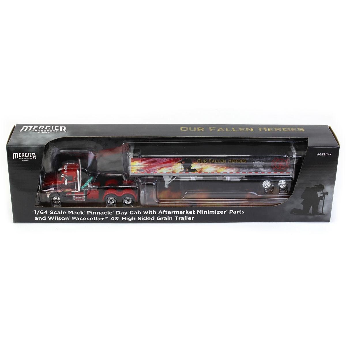 1/64 Mack Pinnacle Wilson Pacesetter Grain Trailer Our Fallen Heroes 60-1114