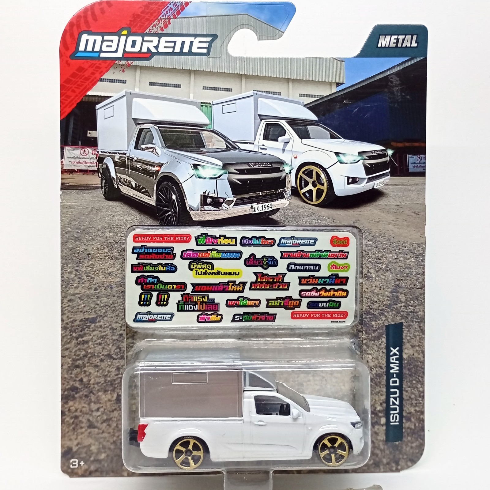 Majorette Isuzu Dmax Spark with Box Truck White 1:61 (3″) in Package