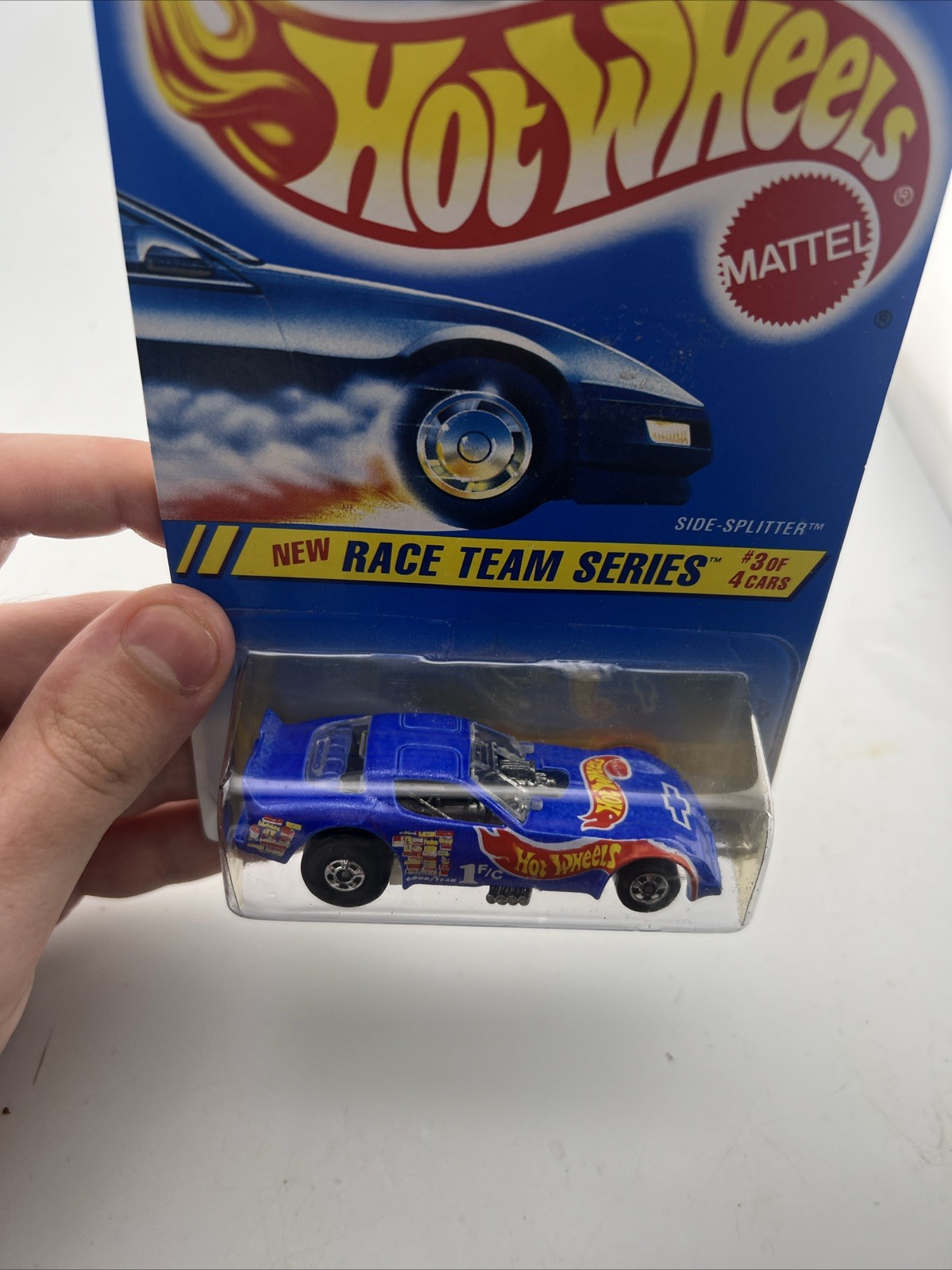 Hot Wheels Side Splitter Funny Car Blue 5Sp 1995 Race Team Series 3/4 #277