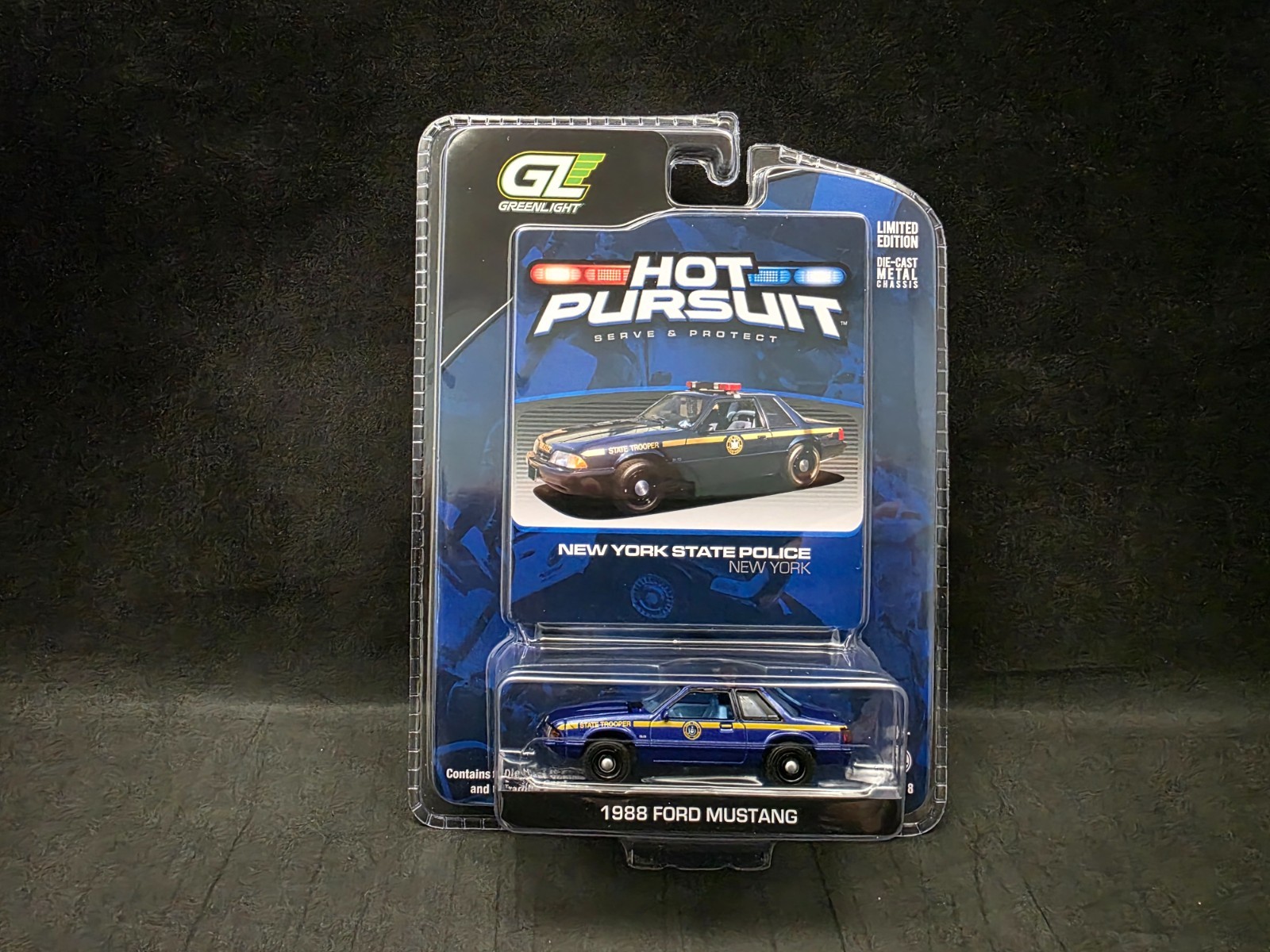 Greenlight Hot Pursuit New York State Police 1988 Ford Mustang 42650-A