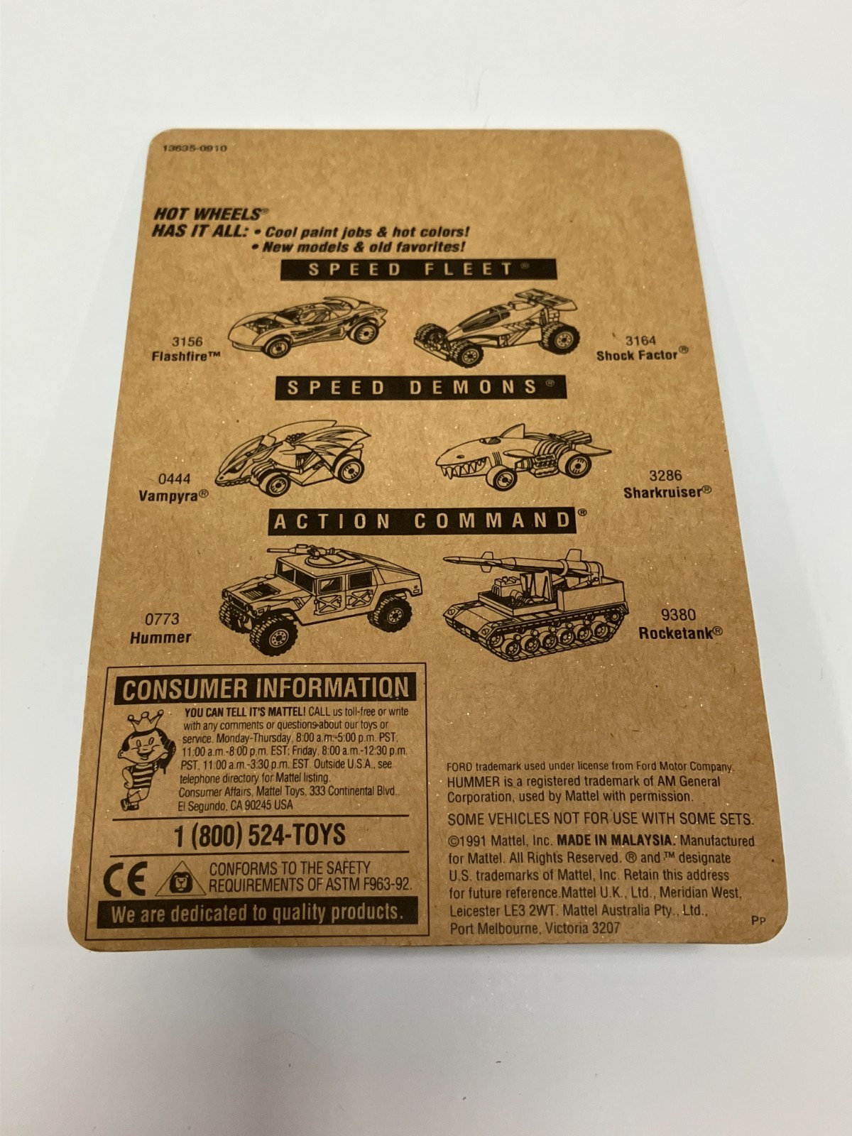 Hot Wheels 3-WINDOW ’34 Limited Edition /7000 Early Times Hemet
