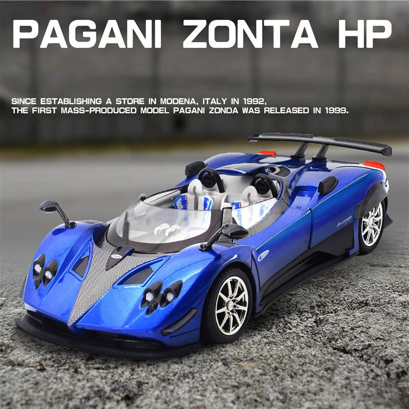 1:24 Pagani Zonda HP Barchetta Alloy Car Model Diecast Toy Vehicle Sound Light