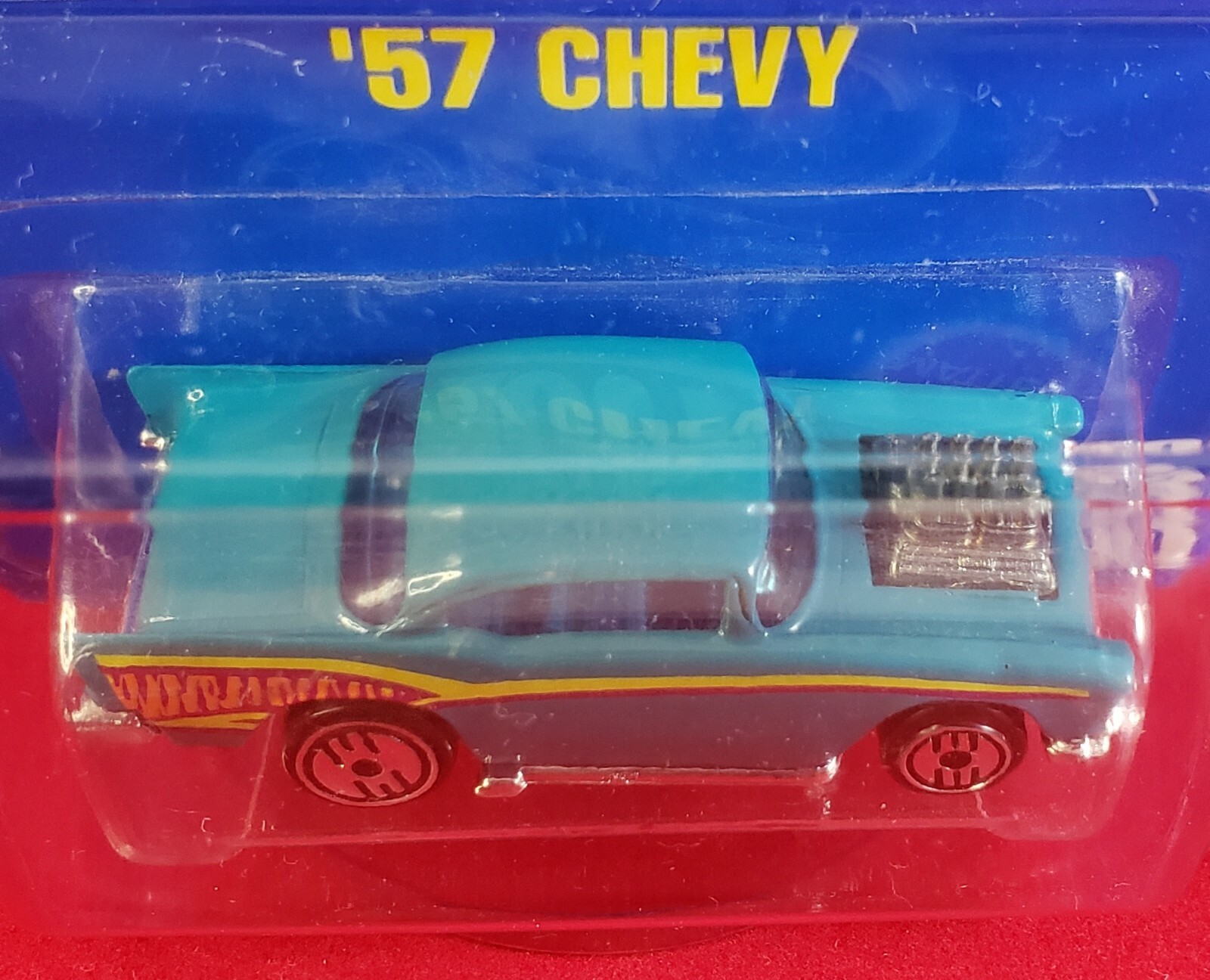 Hot Wheels Mattel Blue Card ’57 Chevy Collector No. #213 NEW Unopened Package