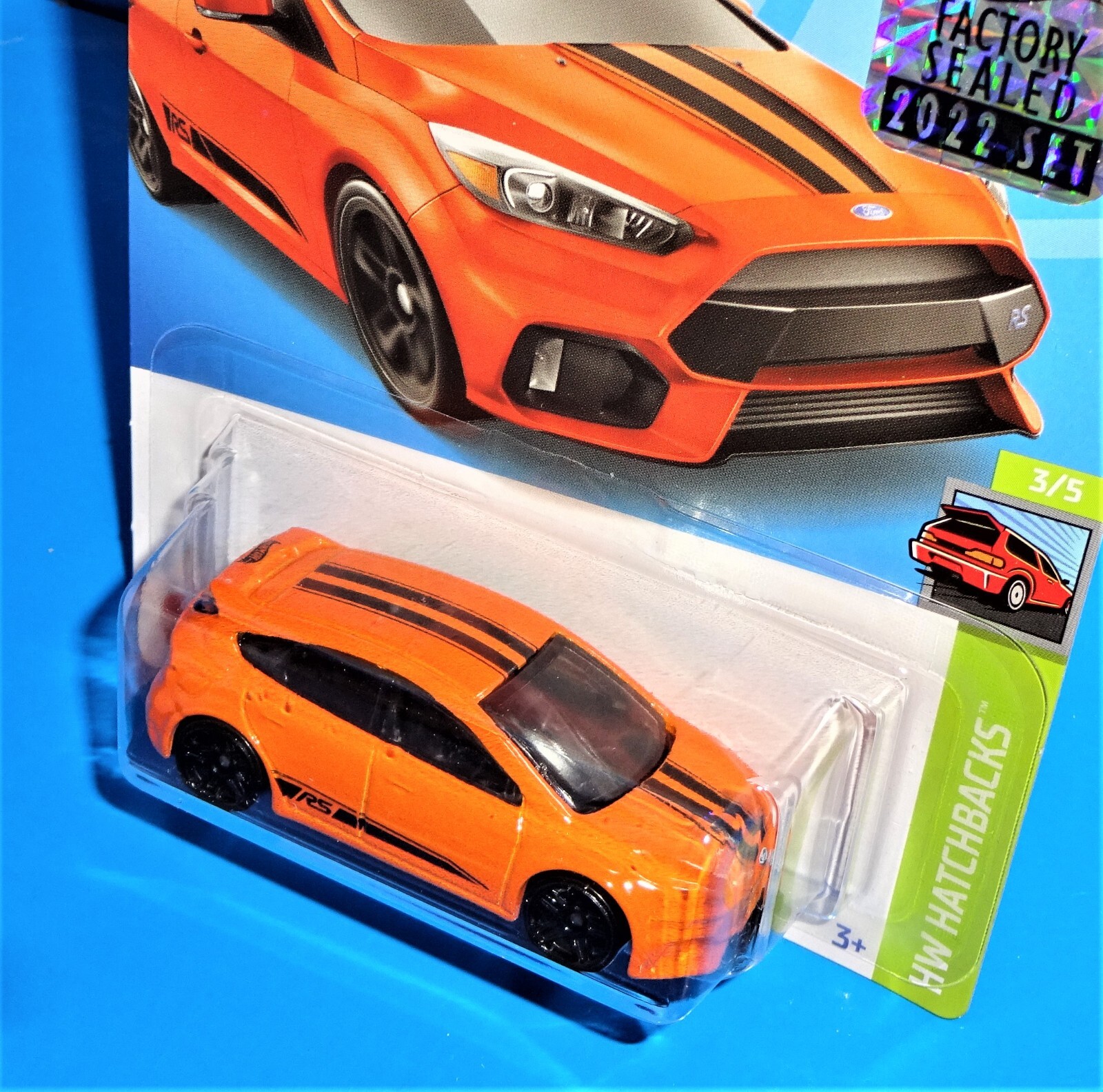 Hot Wheels Factory Set 2022 HW Hatchbacks Ford Focus RS Light Orange