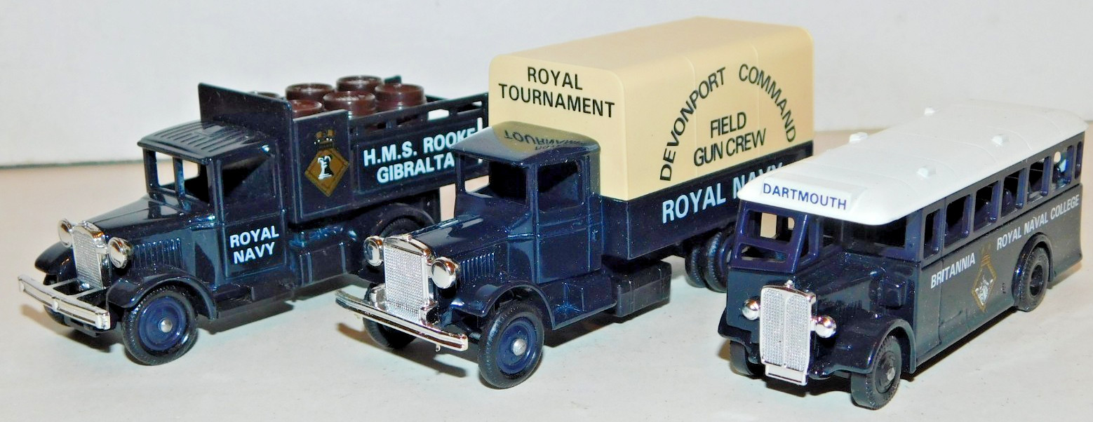 LEDO 1991 England Metal, The Royal Navy Land Vehicles, 3-Piece Boxed Set