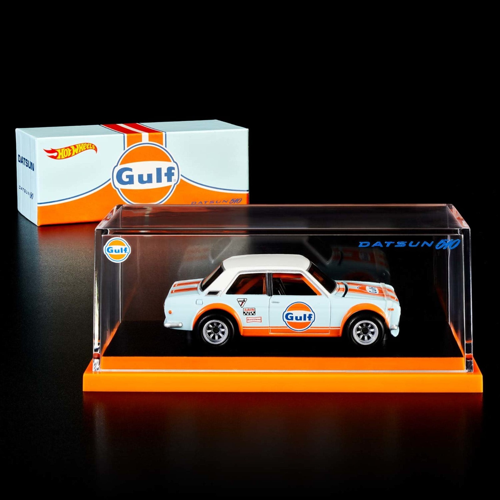 Hot Wheels ~ RLC ~ HGW17 ~ Datsun 510 ~ Gulf Oil ~ Sameday Shipping