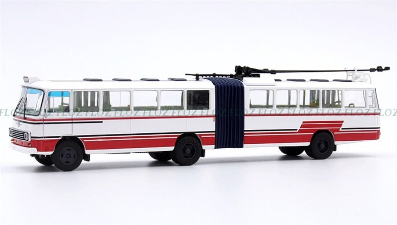 Auto-glimpse Shanghai Bus SK561G Articulated Trolley Bus 1:64 Model Metal Gift