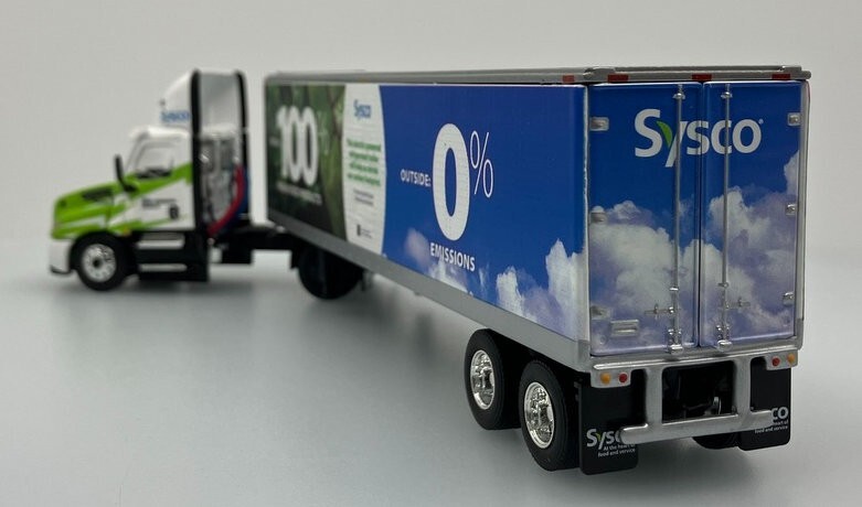 DCP by FG 1:64 eCascadia Electric Tractor w/Refrigerated Trailer: Sysco