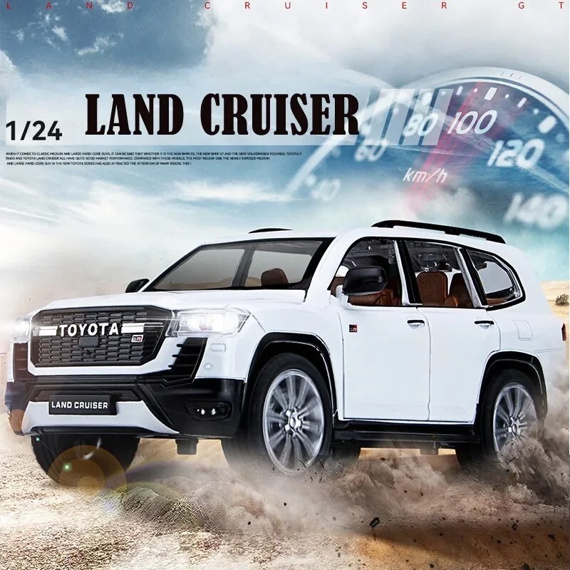 TOYOTA LAND CRUISER GT Model car Black 1:24 SUV