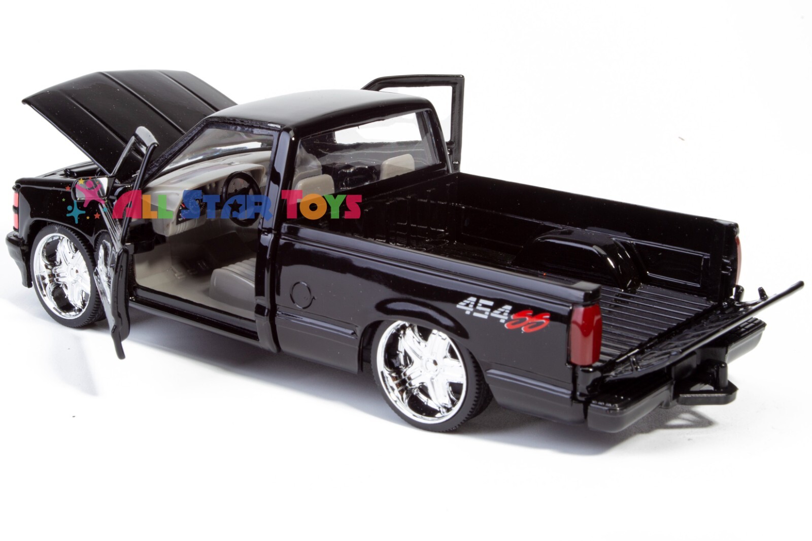 MOTORMAX MMAXX 1992 CHEVROLET 454 SS Custom PICK UP TRUCK 1/24 BLACK 73203 MXBK
