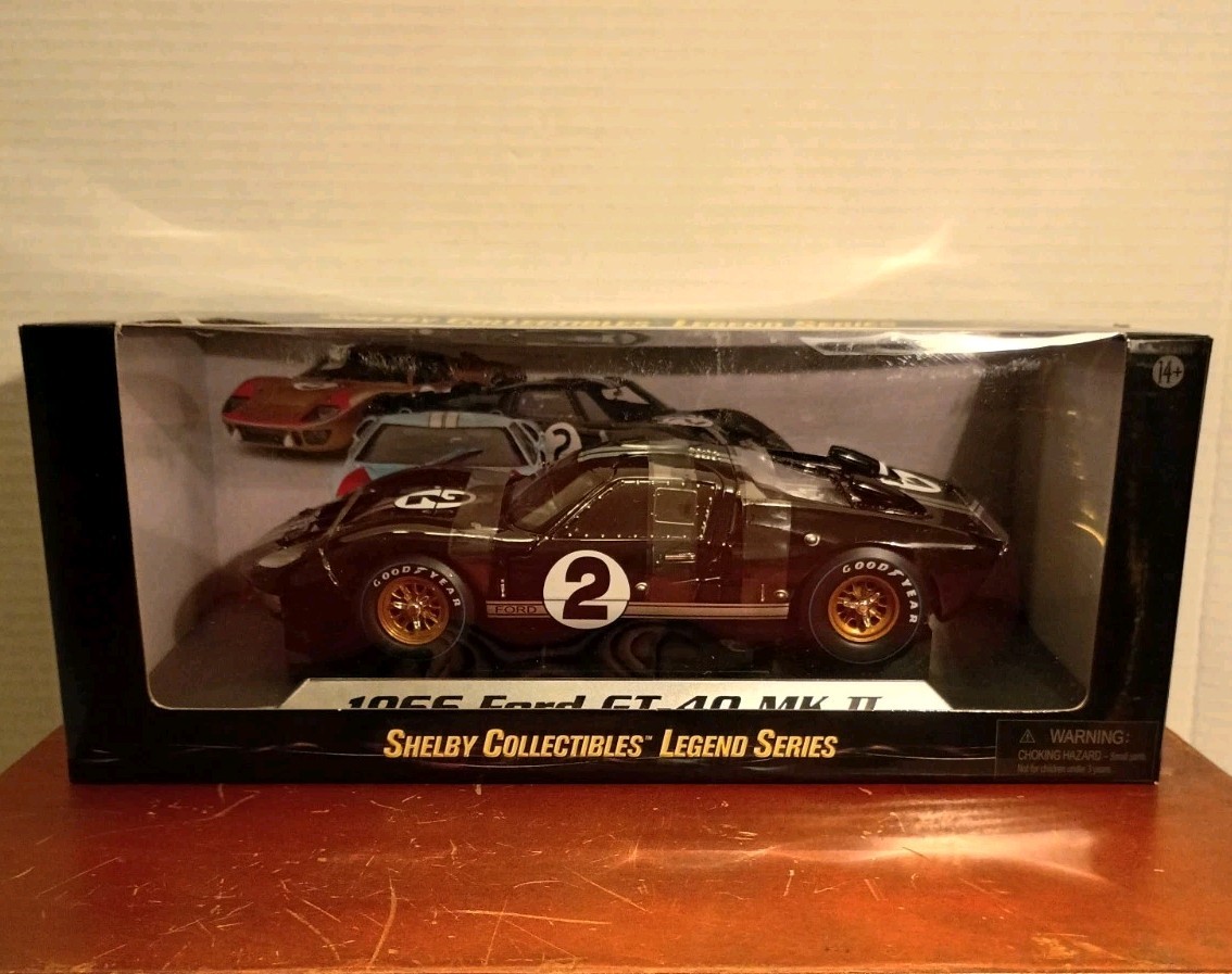 Shelby Collectibles Ford GT40 MK II #2 24h LeMans 1966 Black McLaren Amon 1:18