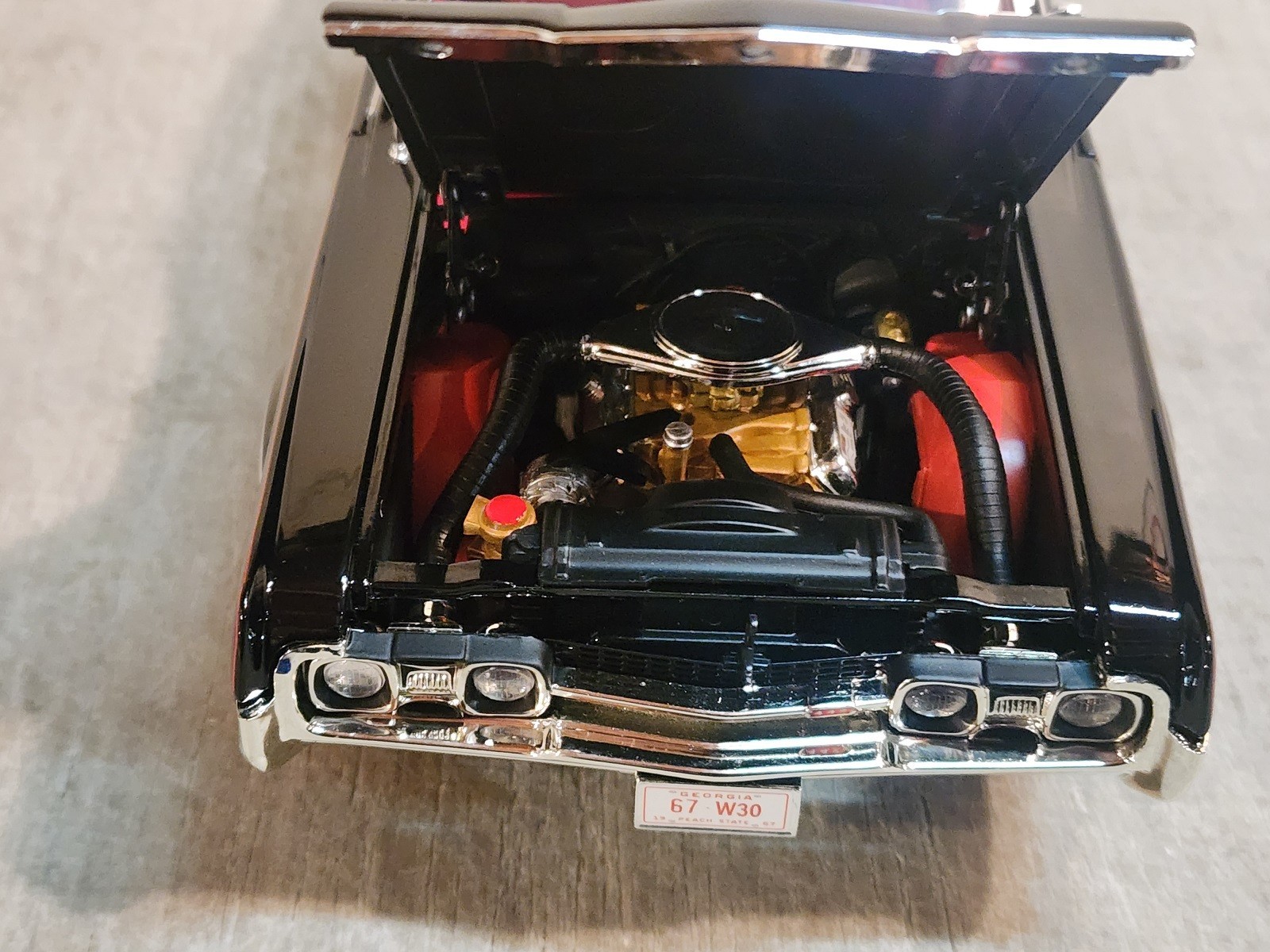 ACME 1:18 1967 OLDSMOBILE 442 W-30 BLACK RED INTERIOR – A1805622