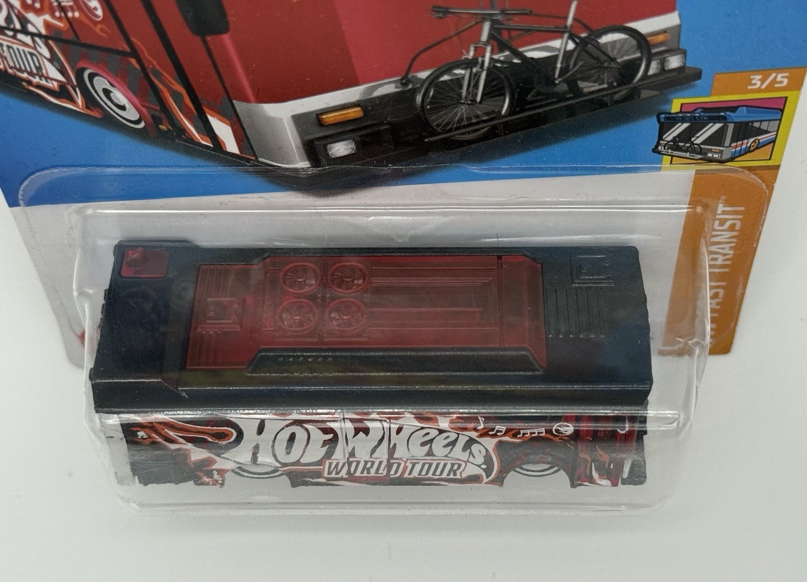 Hot Wheels Treasure Hunt Ain’t Fare 31/250 HW Fast Transit 3/5 Black/Red/White