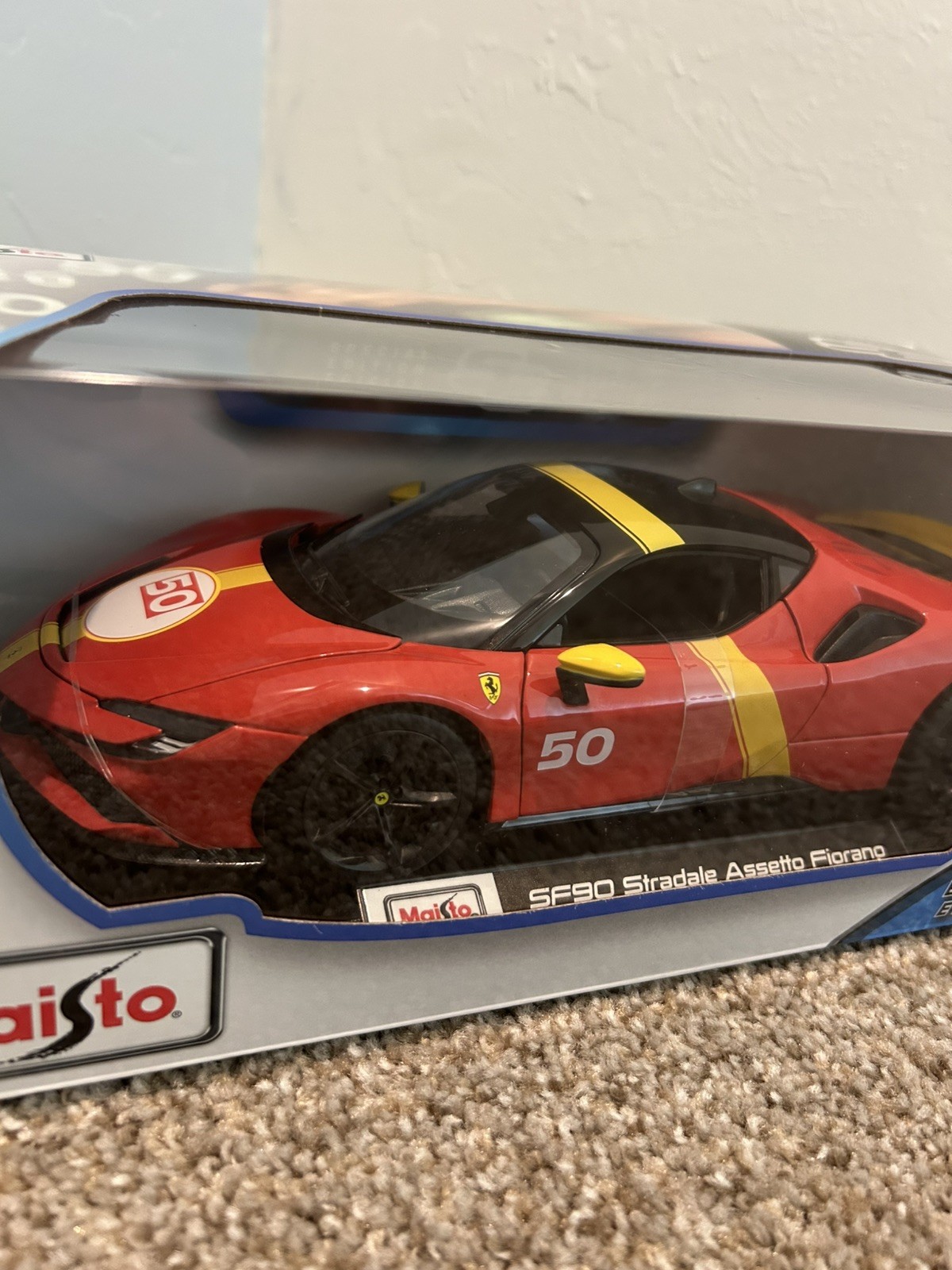 1/18 MAISTO FERRARI SF90 STRADALE ASSETTO FIORANO – NEW UNOPENED BOX – FREE SHIP