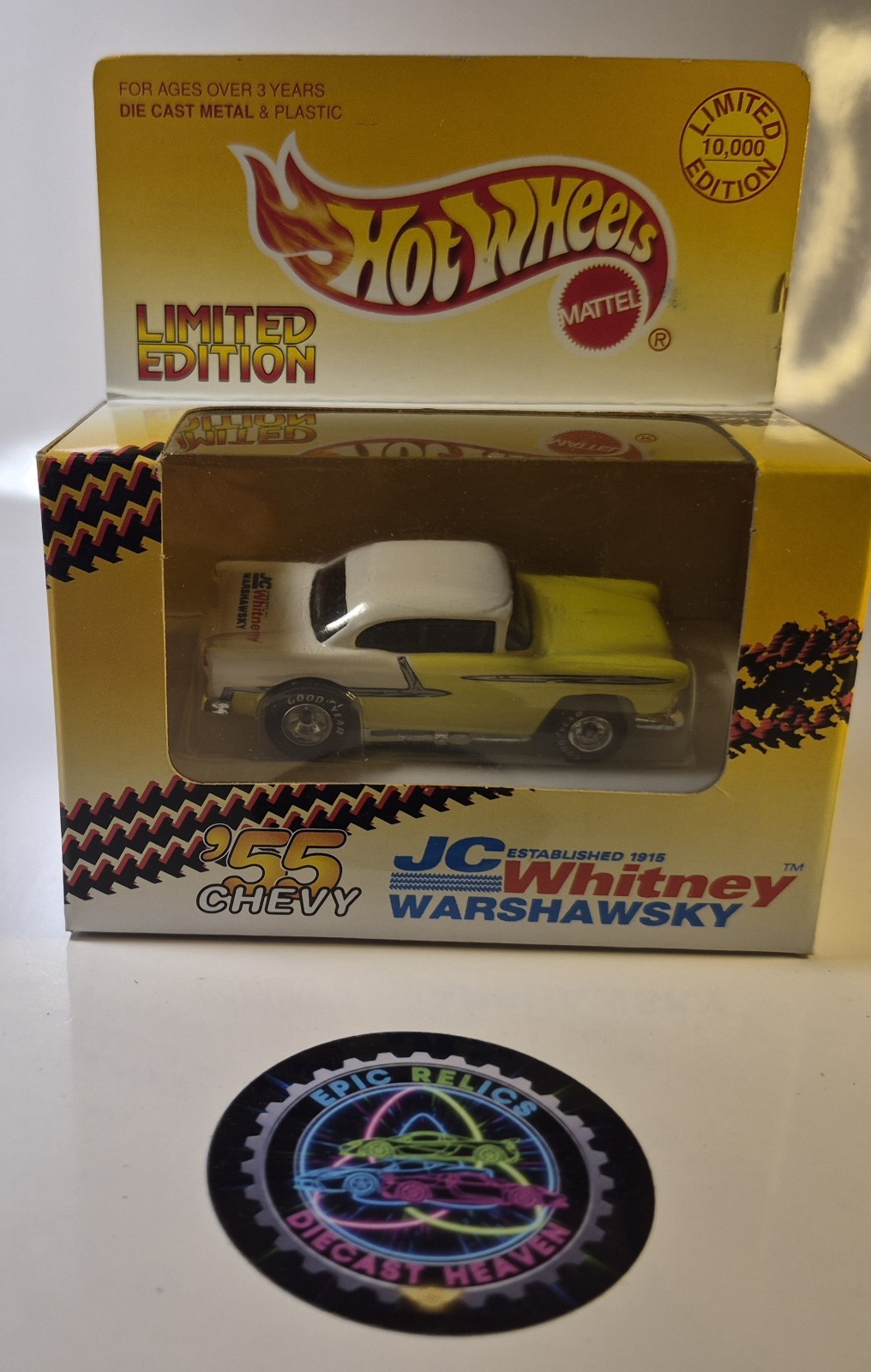 ✨️Hot Wheels JC Whitney Warshawsky 55 Chevy, Yellow, Limited Edition 🔥
