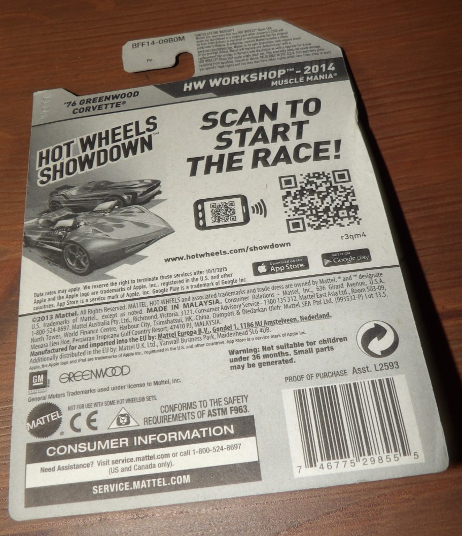 2X – 2014 Hot Wheels – ’76 Greenwood Corvette & ’69 Corvette