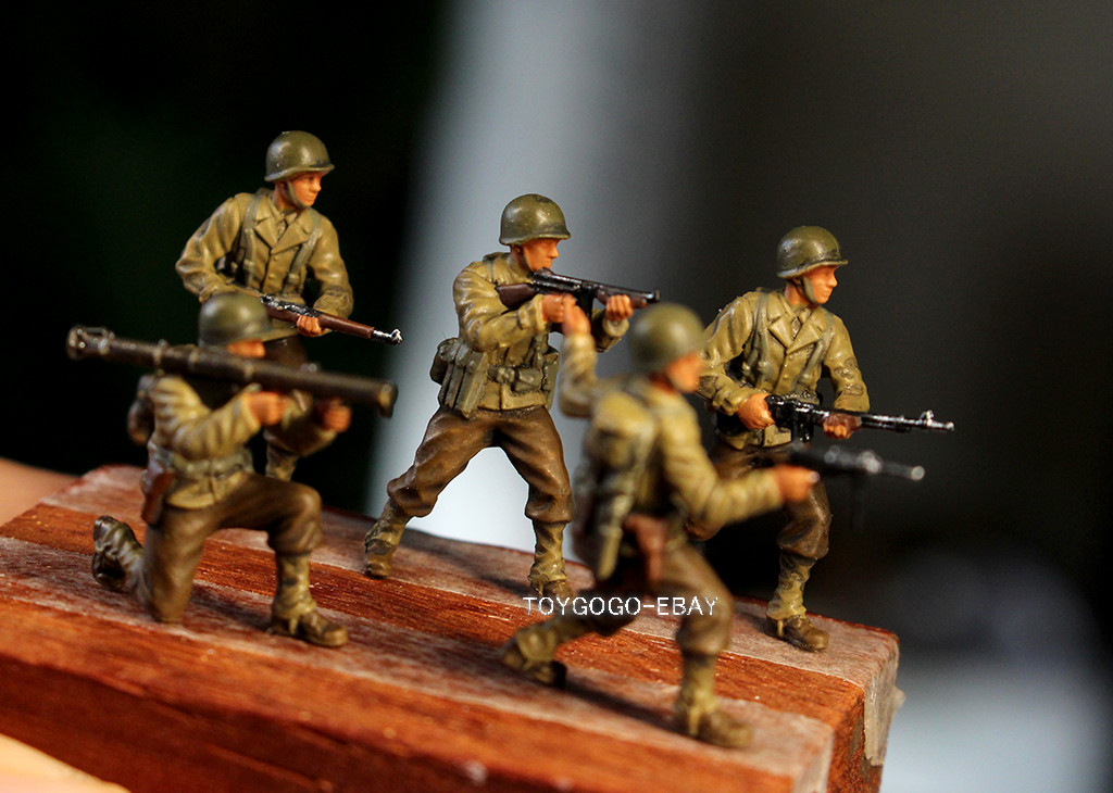 WW2 1/72 TANK 1:72 figure Germany USA Band Soldiers Brothers Diorama
