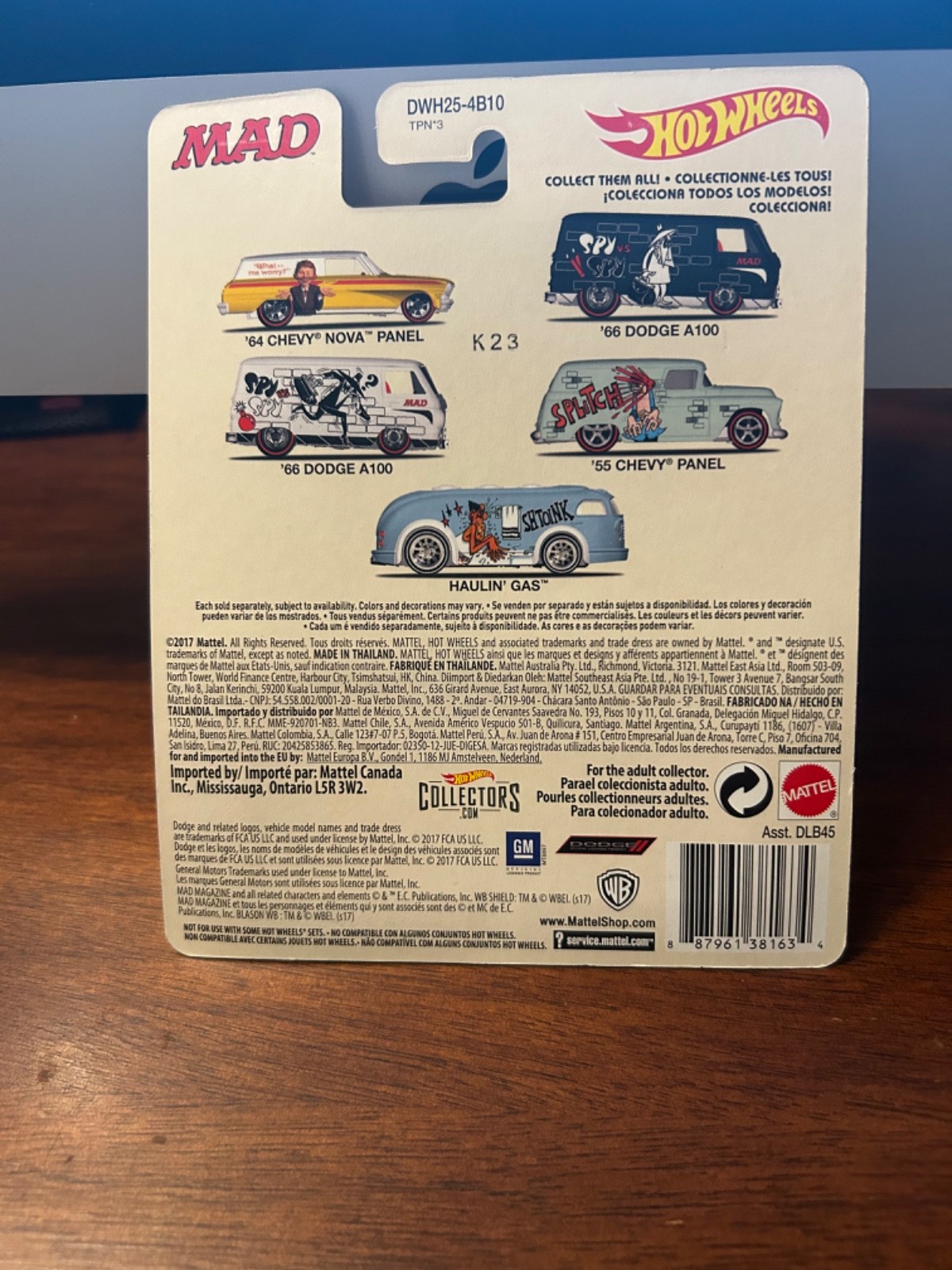 2017 Hot Wheels Pop Culture MAD Magazine ’55 Chevy Panel Delivery Truck