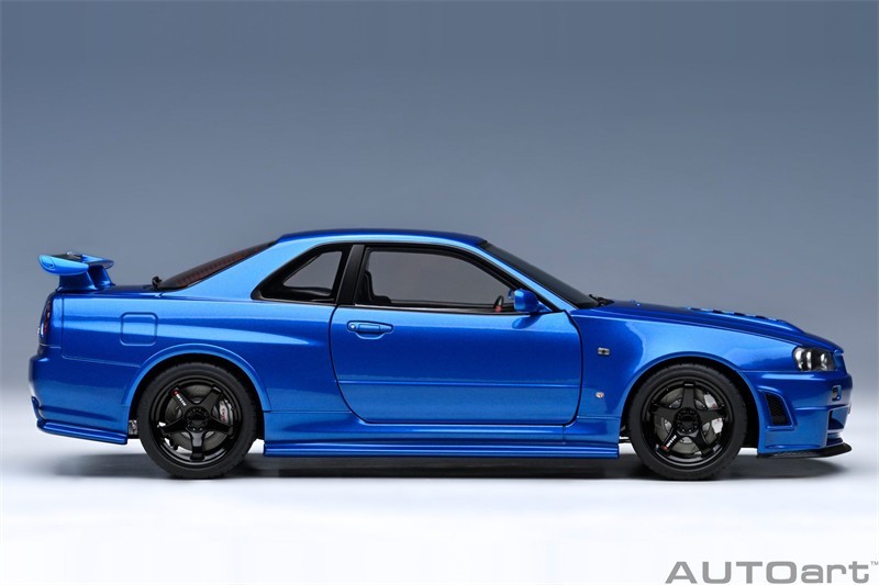 AUTOart 1/18 Nissan NISMO R34 GT-R Z-tune Blue Diecast Car Model 77462