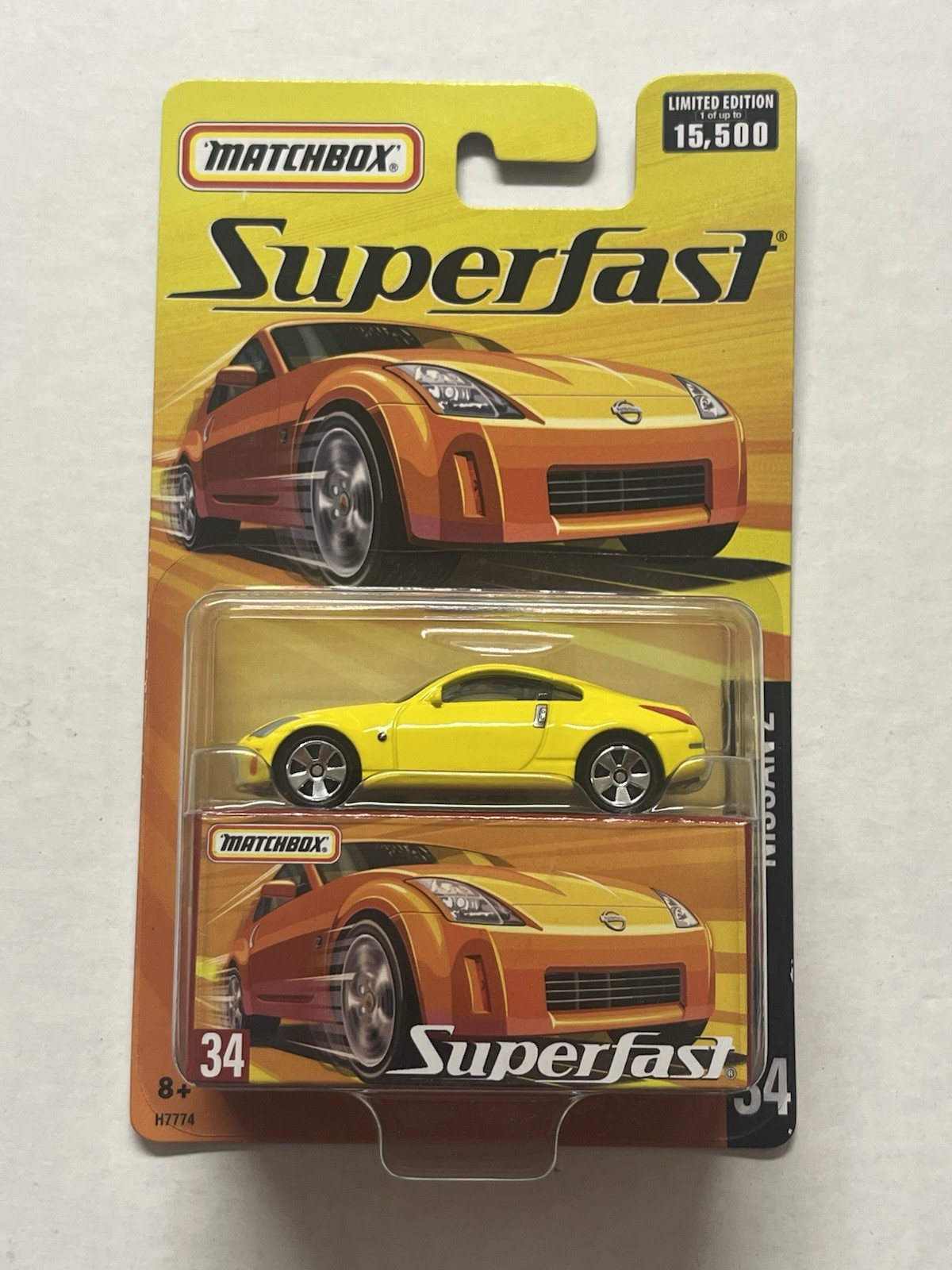 2005 Matchbox Superfast # 34 Yellow Nissan Z